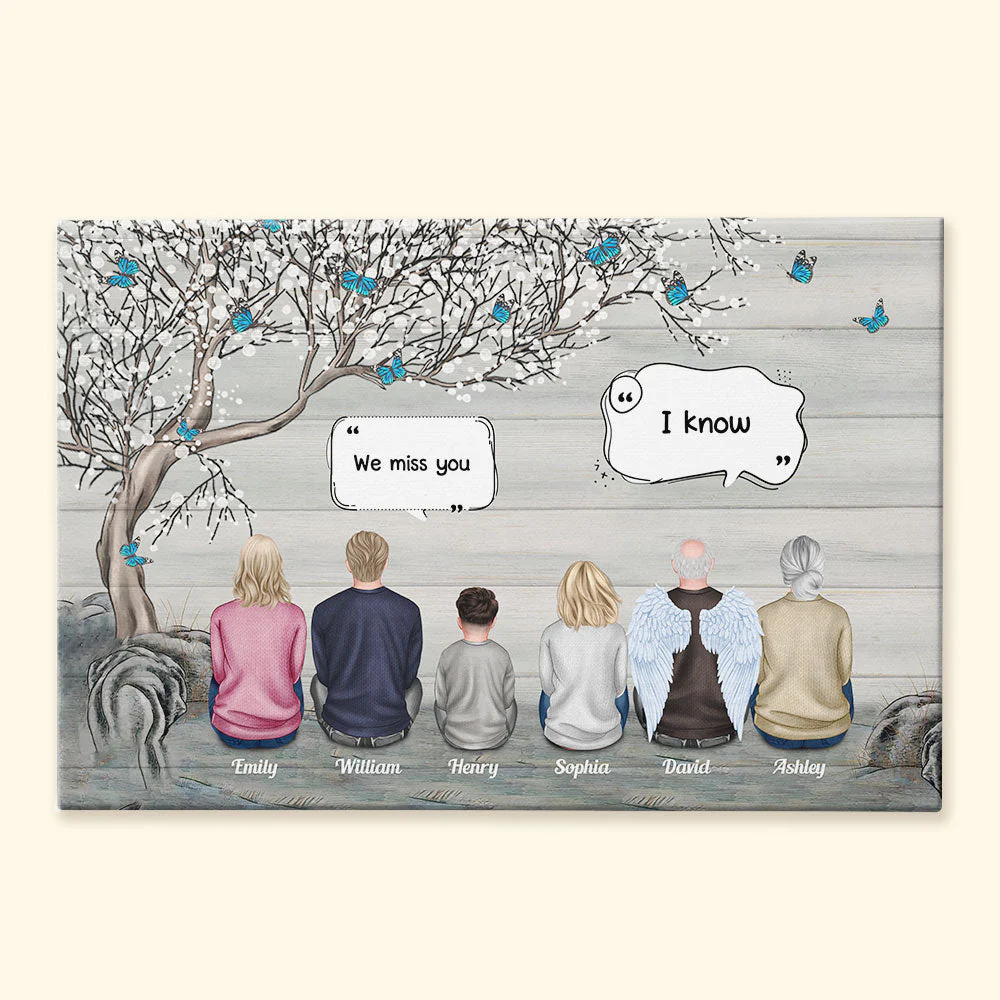 We Miss You - Personalized Poster/Wrapped Canvas - Memorial Gift For Family, Remembrance, Grief Gift, Sympathy Gift - Image 4