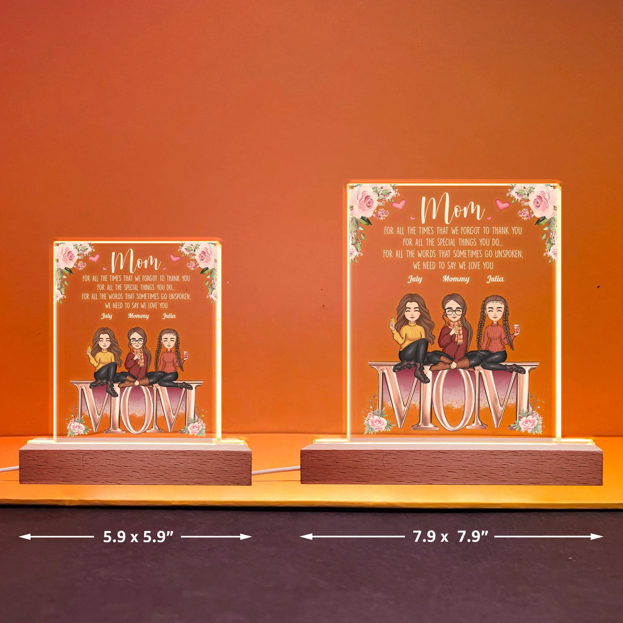 We Need To Say We Love You Mum - Personalized LED Light - Image 6