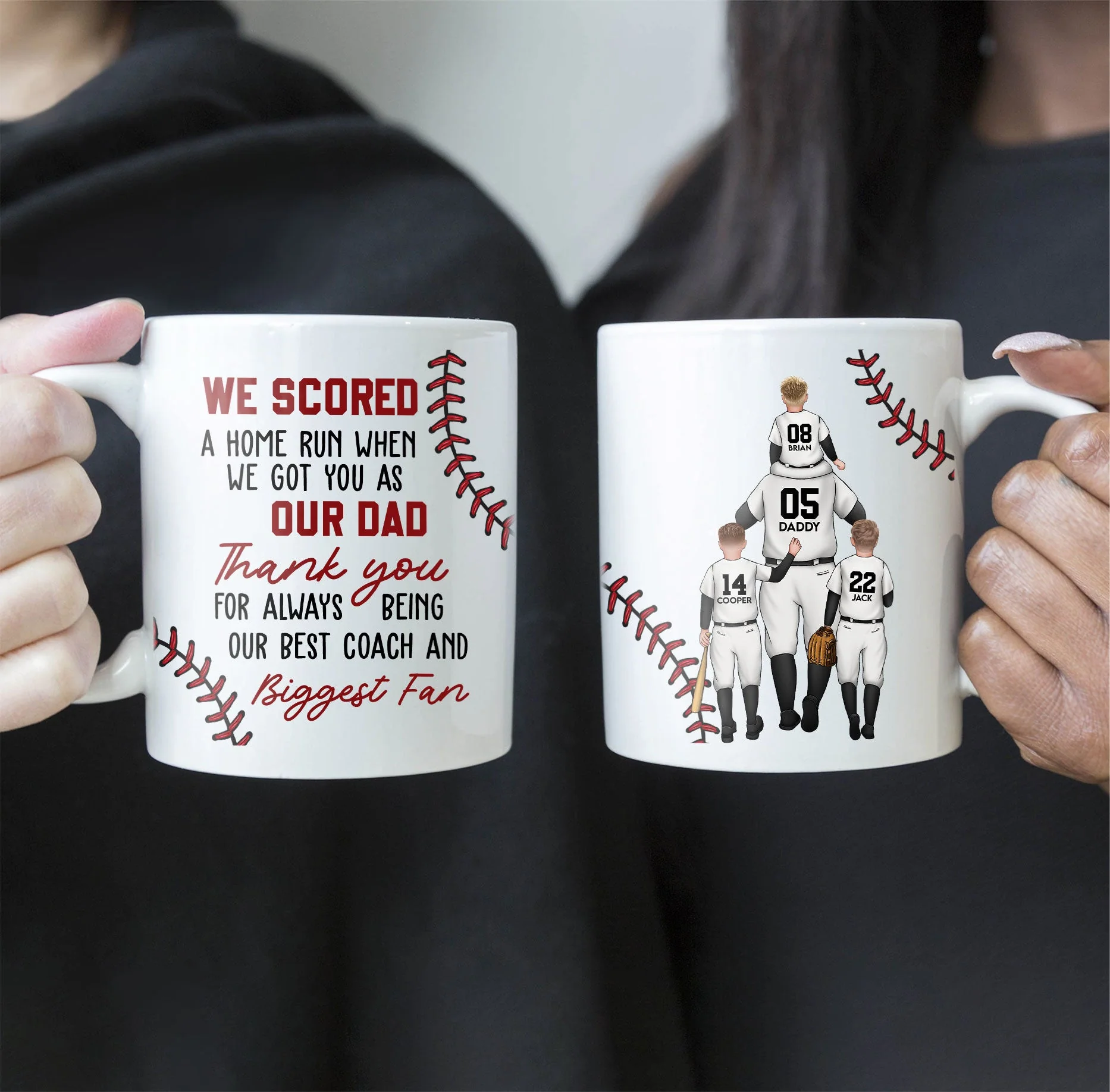 We Scored A Home Run - Personalized Mug - Image 3