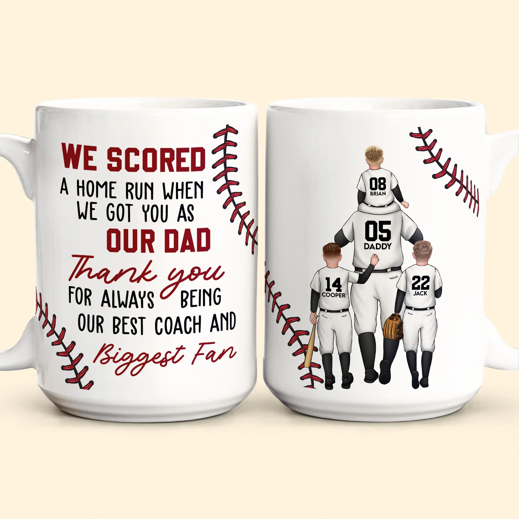 We Scored A Home Run - Personalized Mug - Image 5