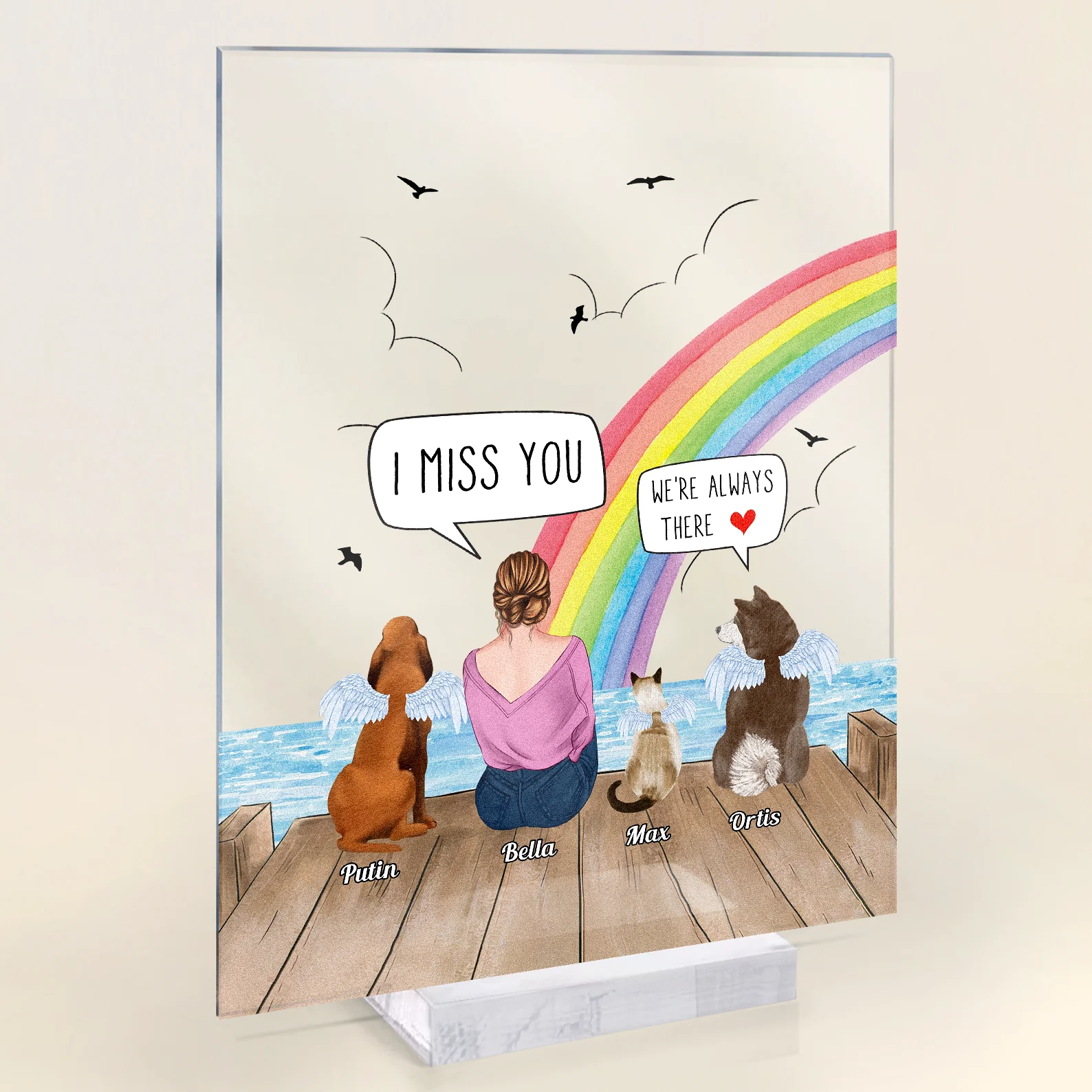 We Still Talk About You - Personalized Acrylic - Memorial Gift For Dog Owner, Grief Gift, Sympathy Gift For Dog Owners - Image 2