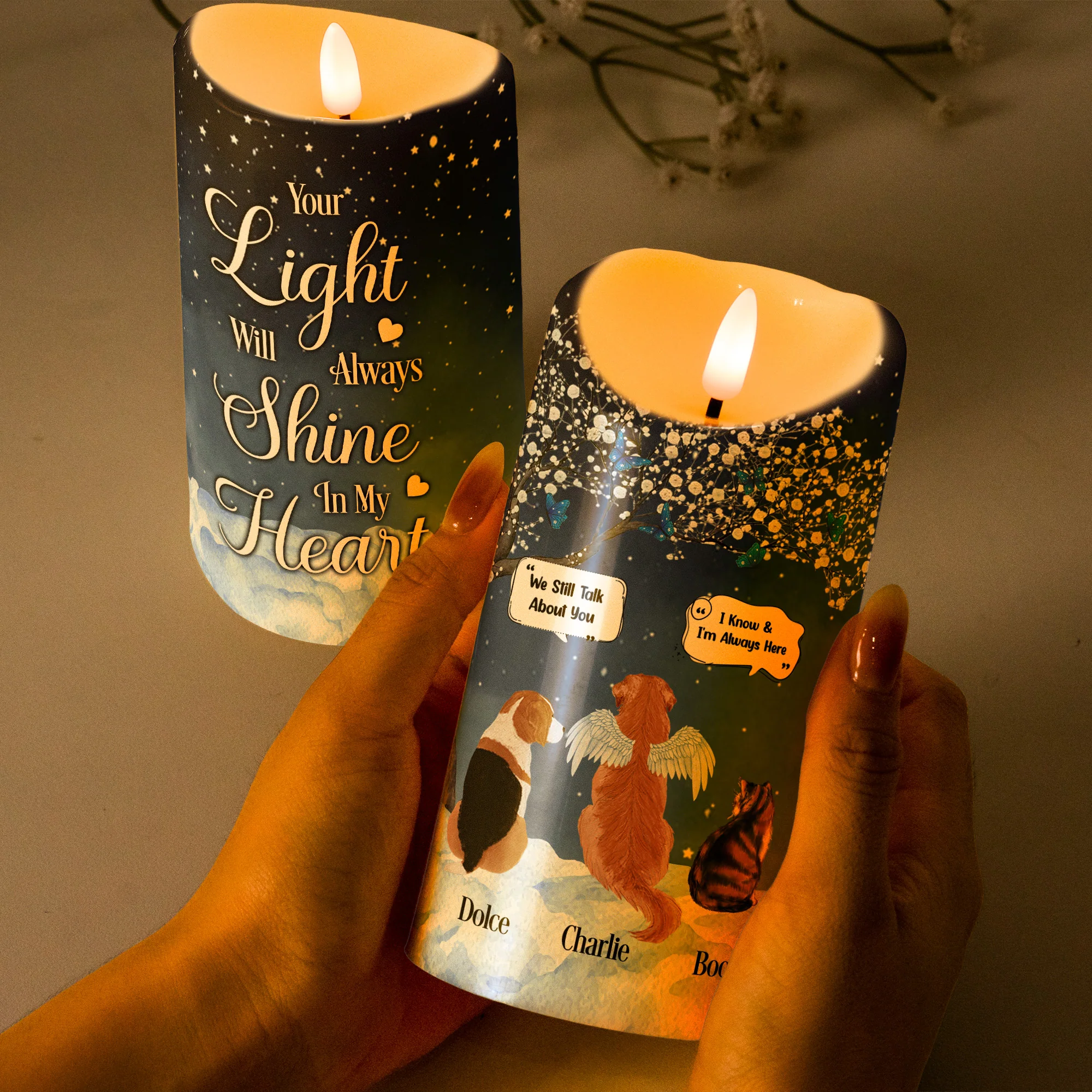 We Still Talk About You - Personalized LED Candle - Image 2