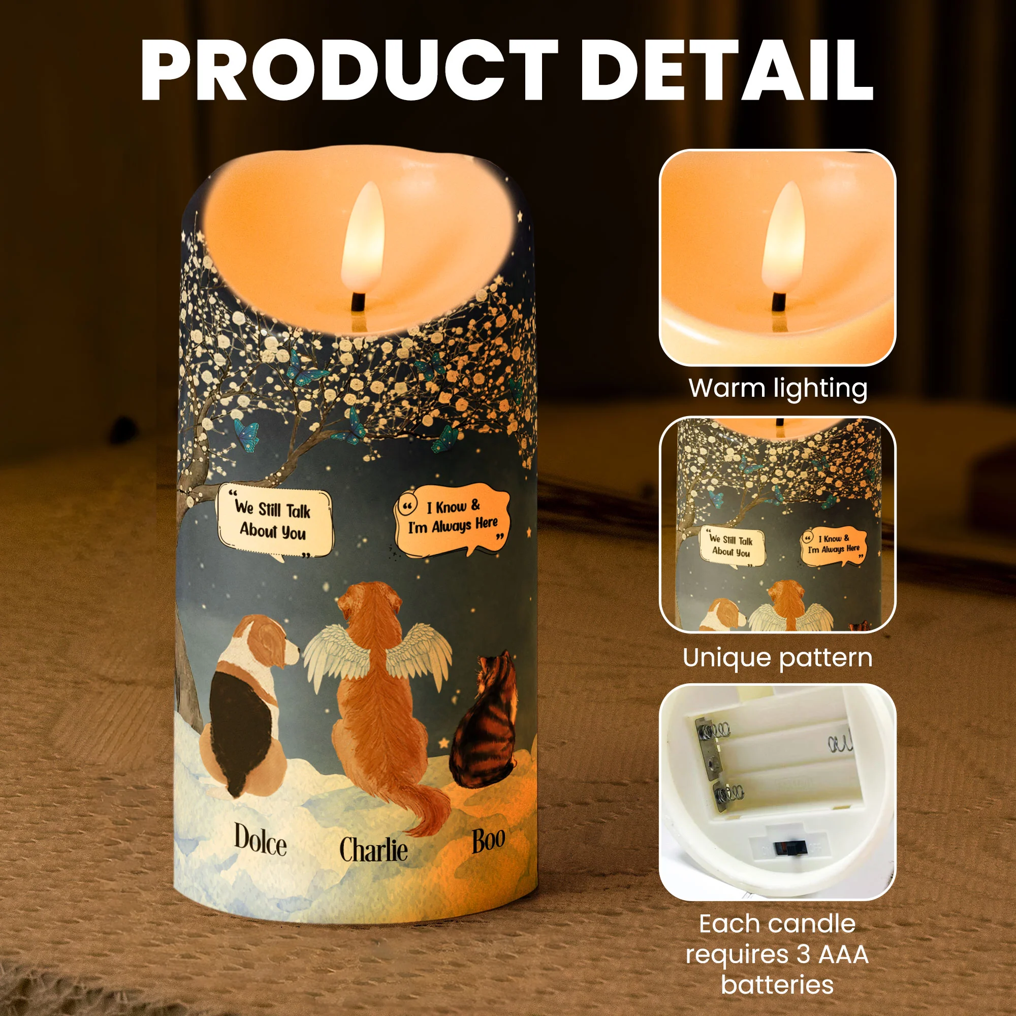 We Still Talk About You - Personalized LED Candle - Image 4