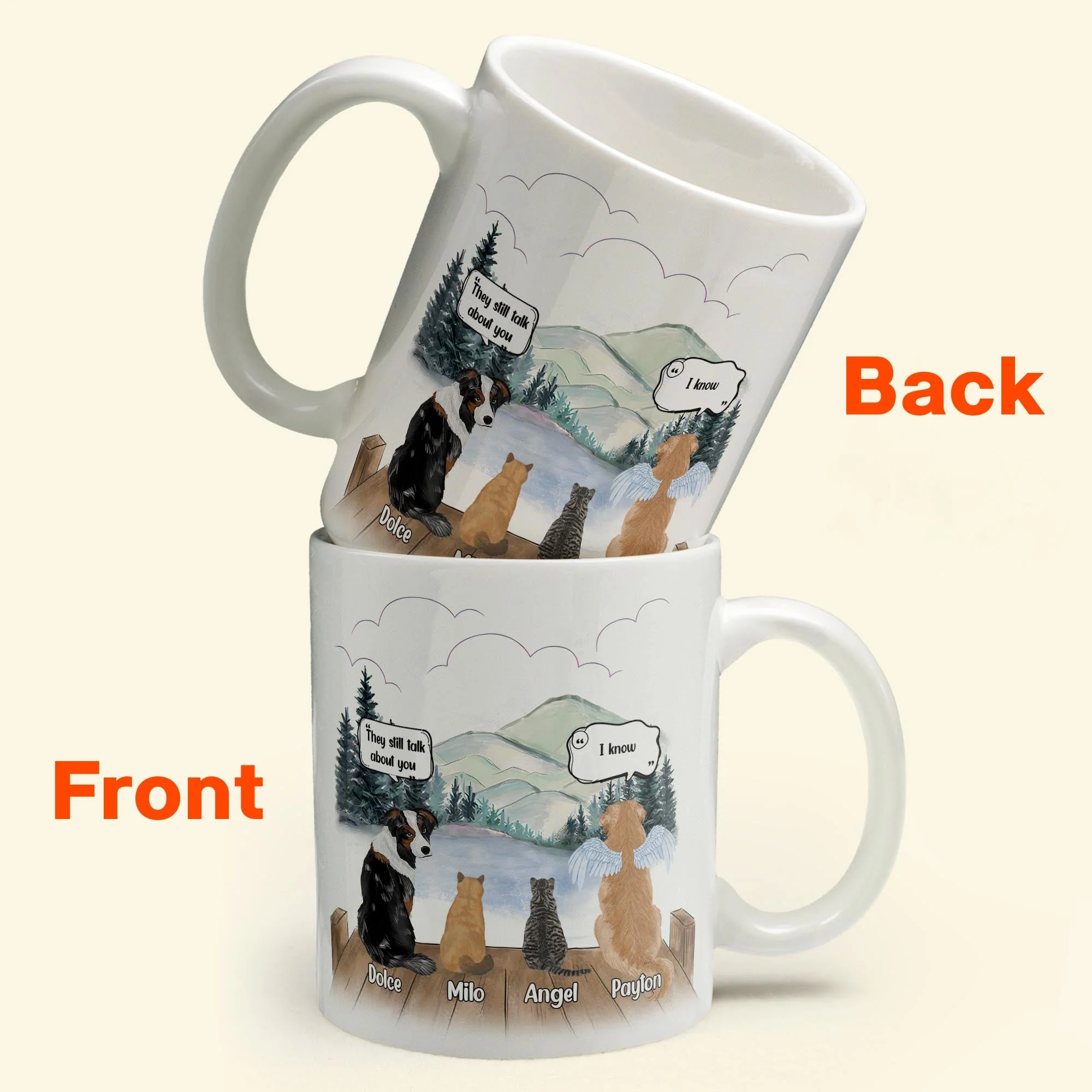 We Still Think About You - Personalized Mug - Memorial, Loving Gift For Pet Loss Owners, Pet Lovers - Image 4