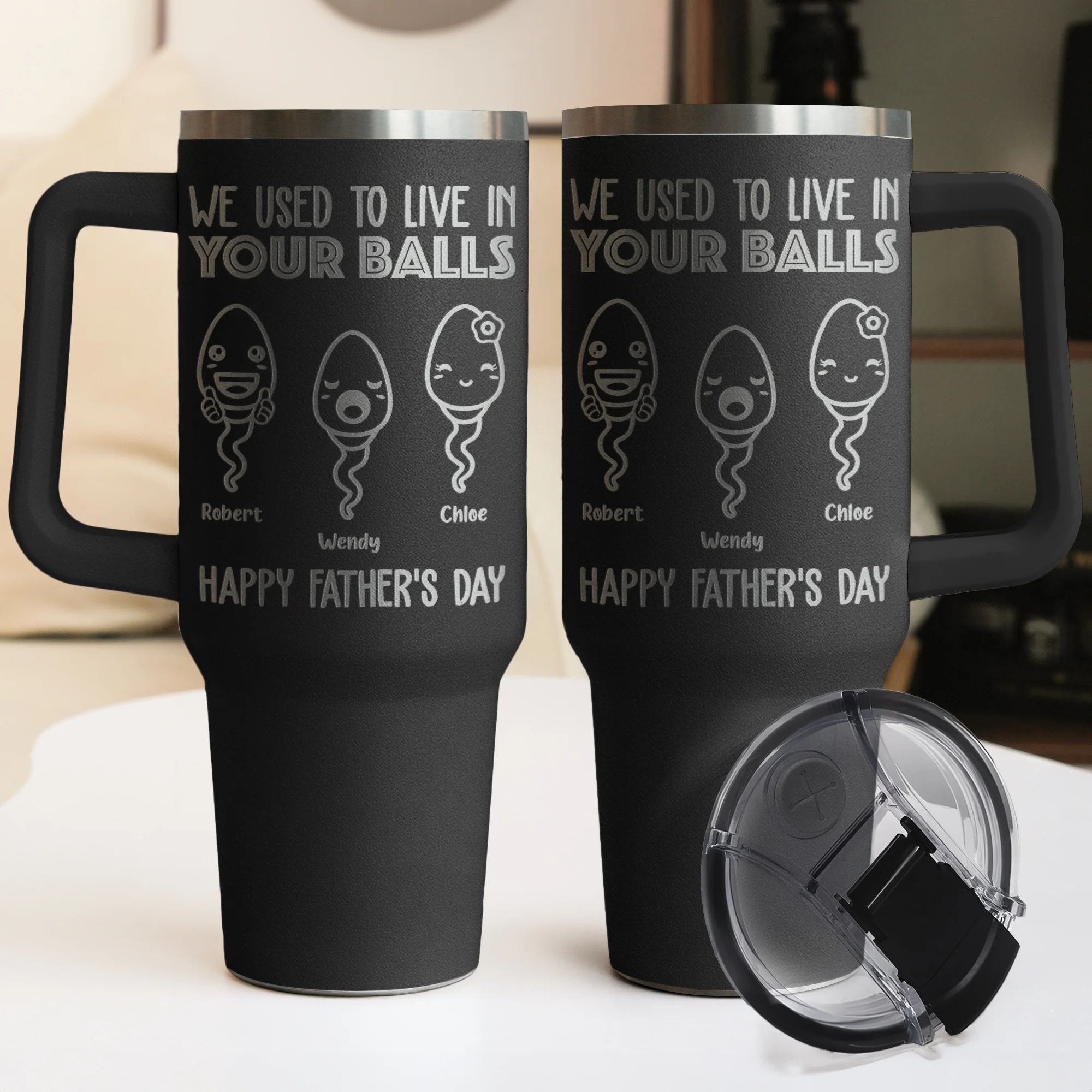 We Used To Live In Your Balls - Personalized 40oz Tumbler - Image 5