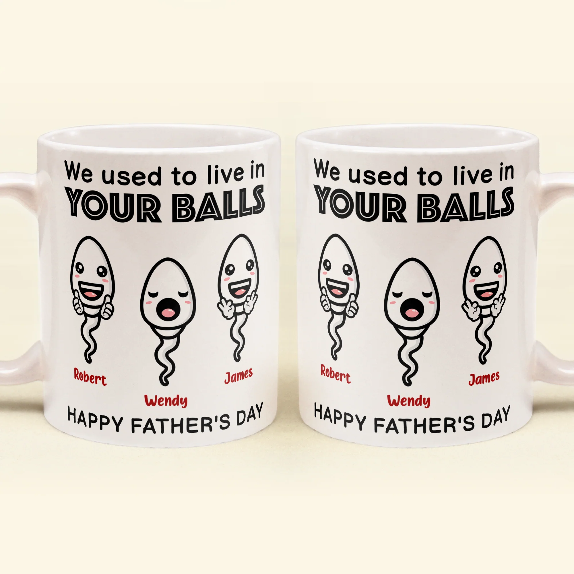 We Used To Live In Your Balls - Personalized Mug
