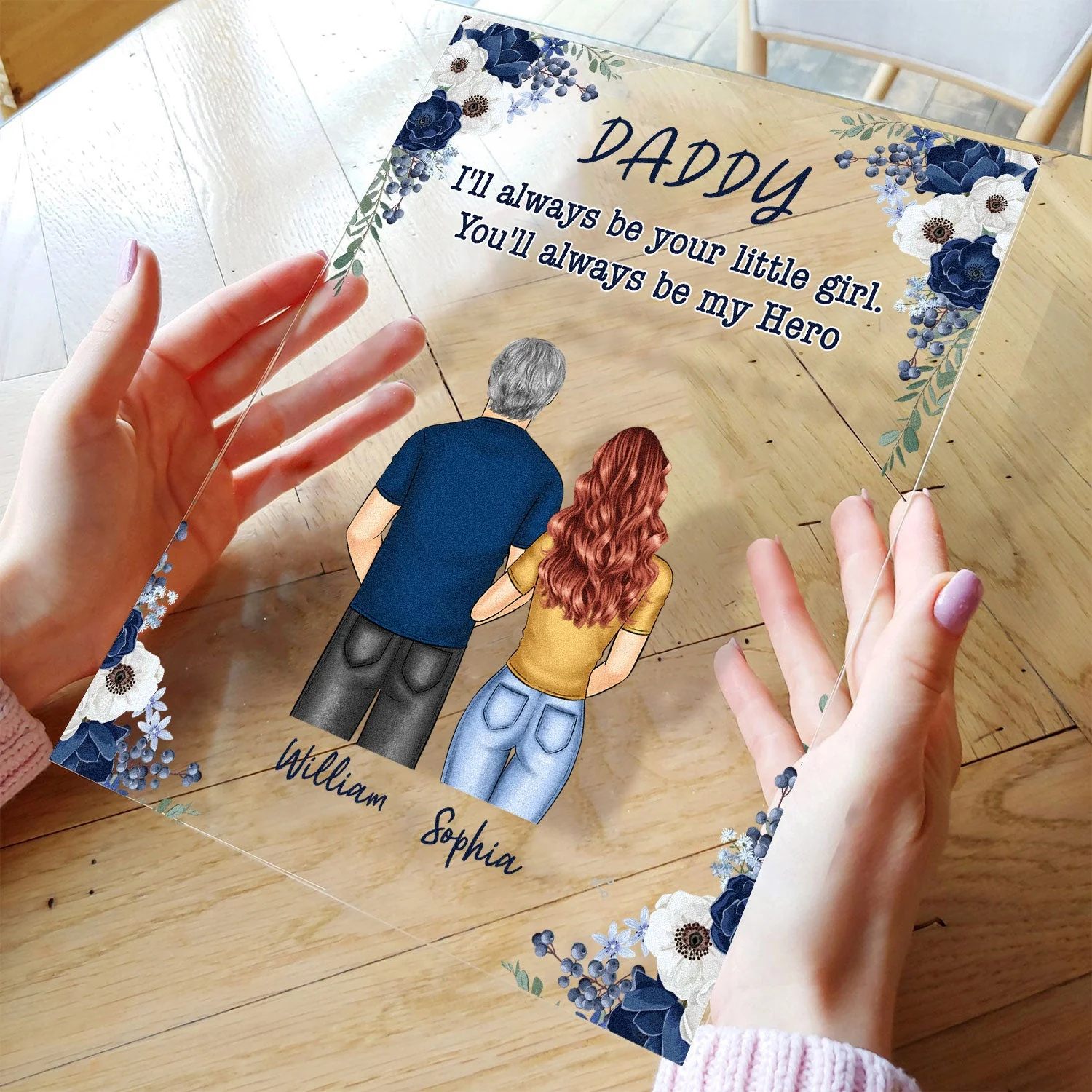 We Will Always Be Your Little Boys & Girls - Personalized Acrylic Plaque - Fathers Day Gift For Dad, Papa, Father - Image 3