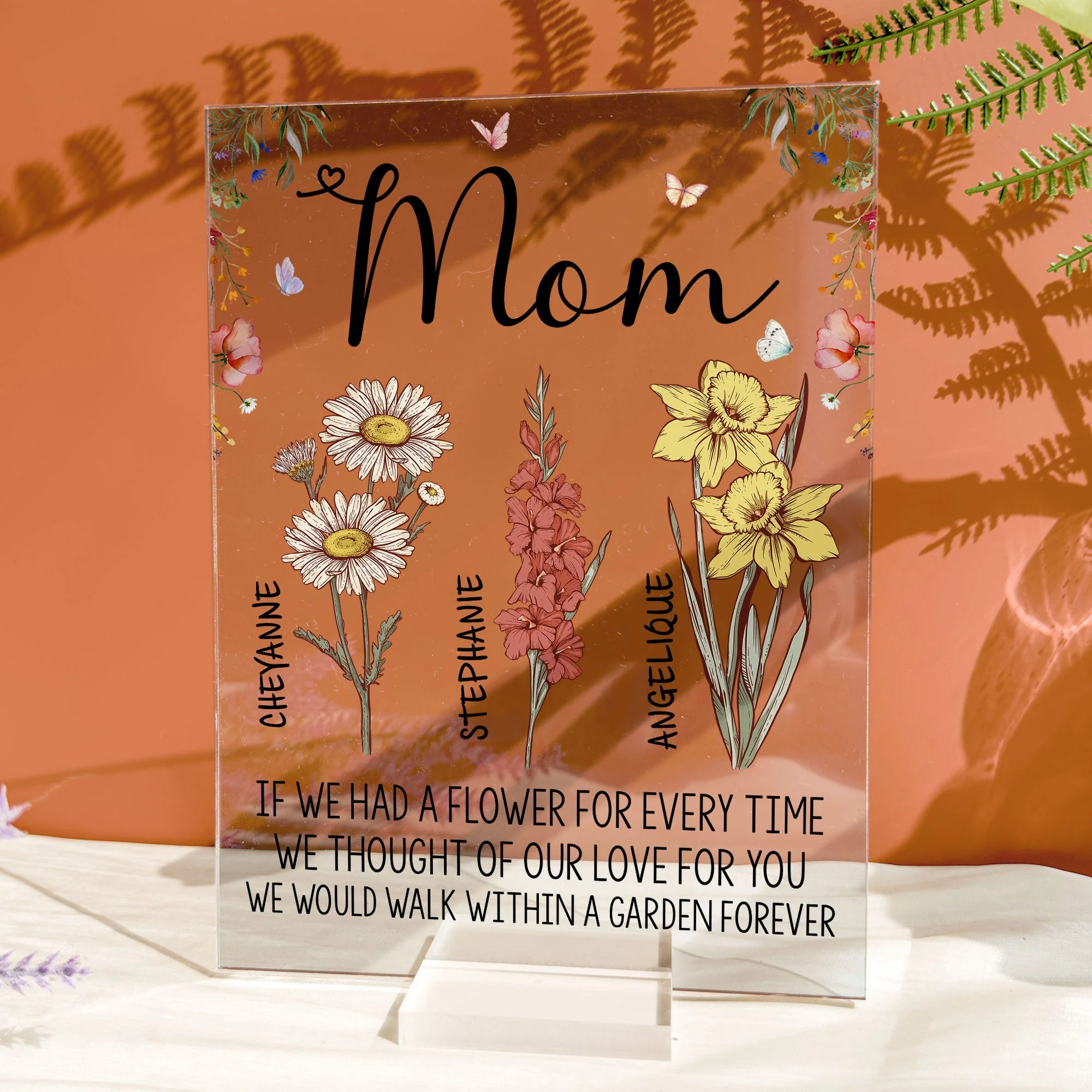 We'd Walk Within A Garden Forever - Personalized Acrylic Plaque - Image 3