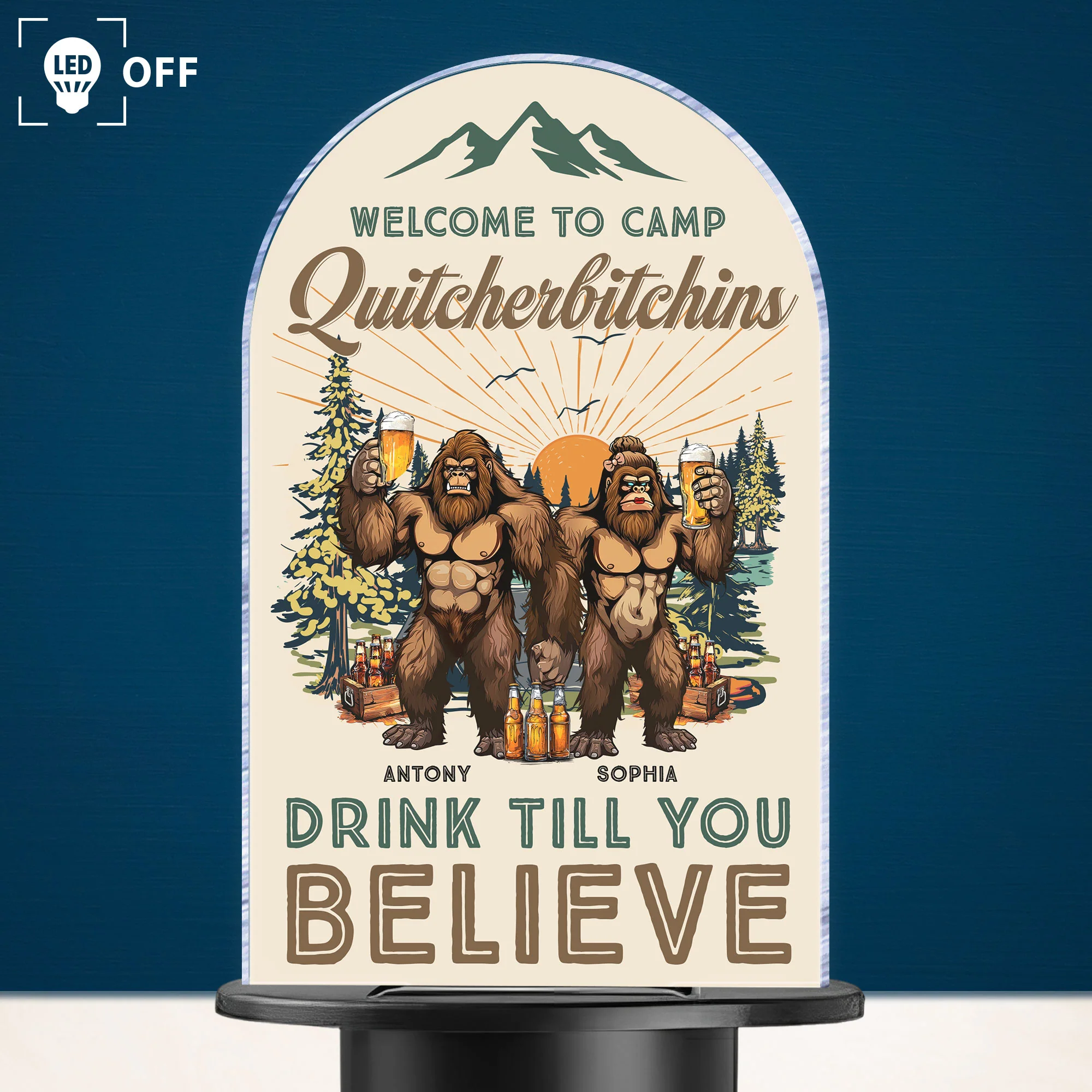 Welcome To Camp Quitcherbitchins - Personalized Solar Light - Image 5