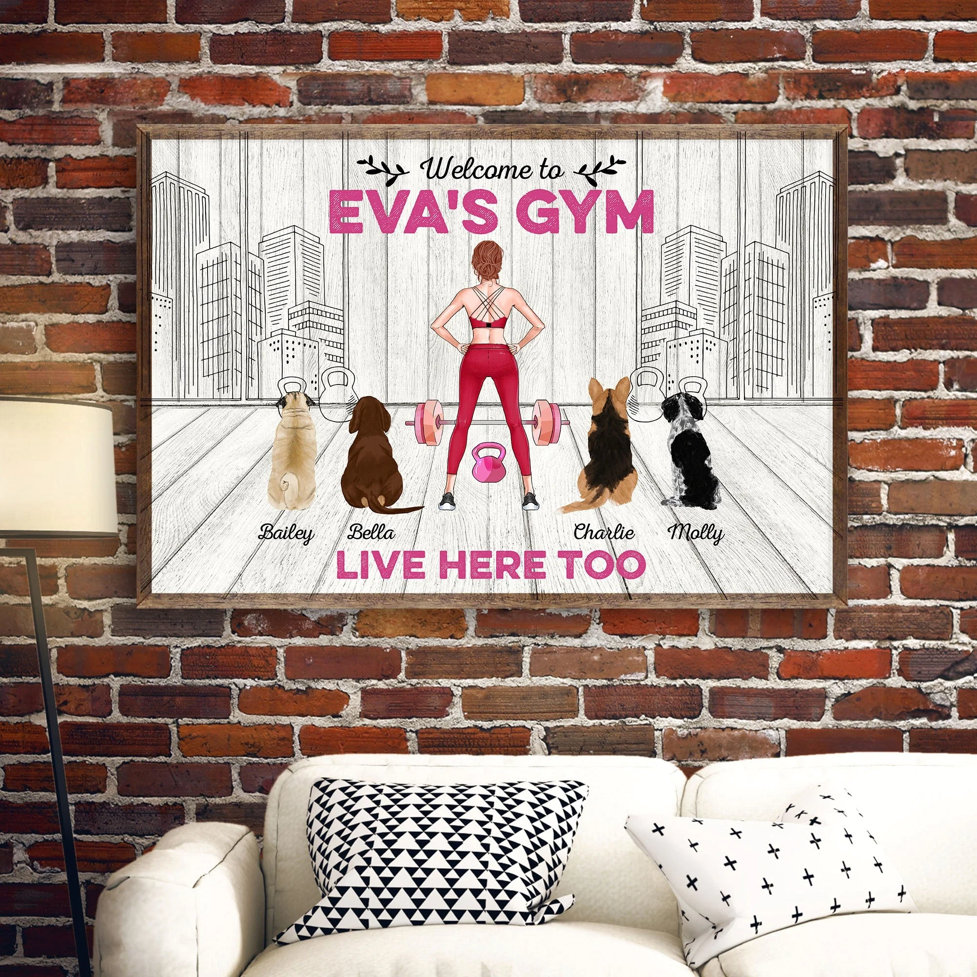 Welcome To Gym - Personalized Poster/Wrapped Canvas- Gift For Gymer - Fitness Lady - Image 3