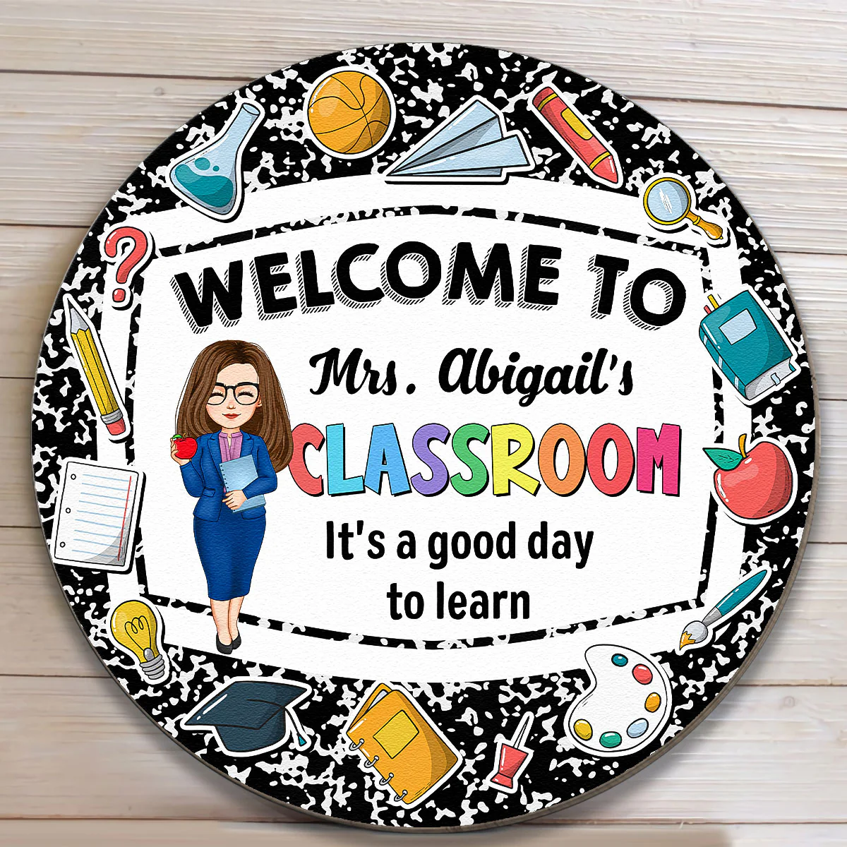 Welcome To My Classroom - Personalized Wood Sign - Image 3