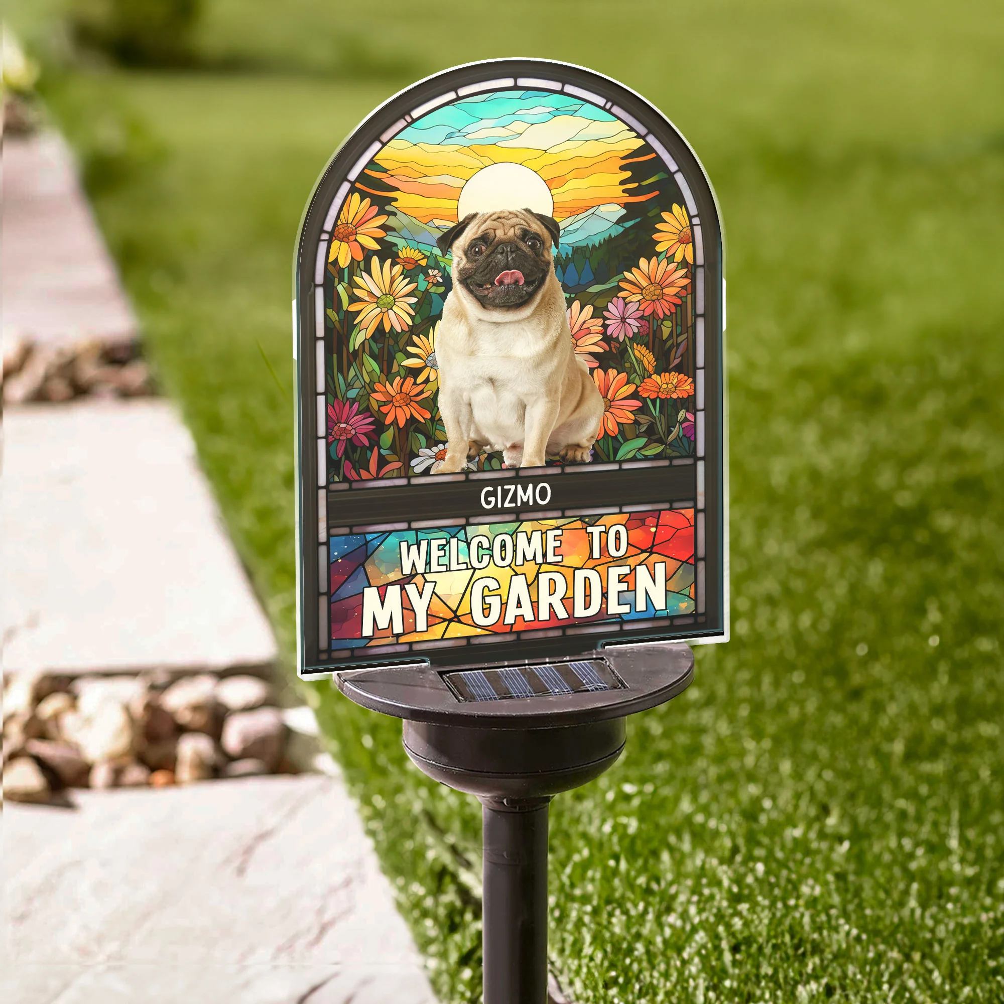 Welcome To My Garden - Personalized Photo Solar Light - Image 4