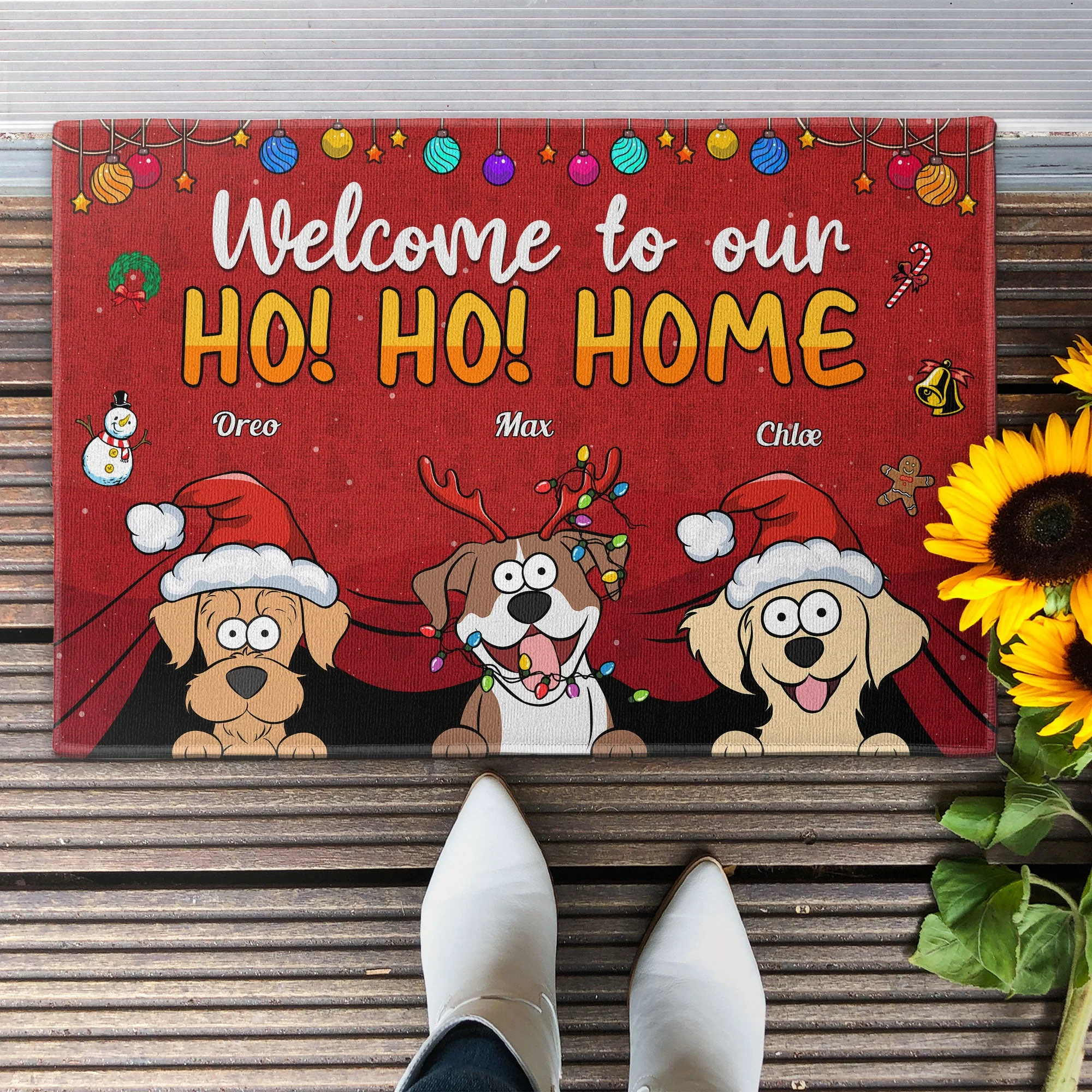 Welcome To My Ho!Ho!Home - Personalized Doormat - Image 3