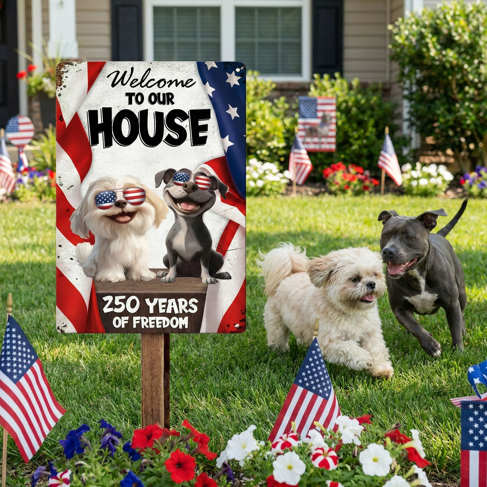 Welcome To My House - Personalized Metal Sign - Image 4