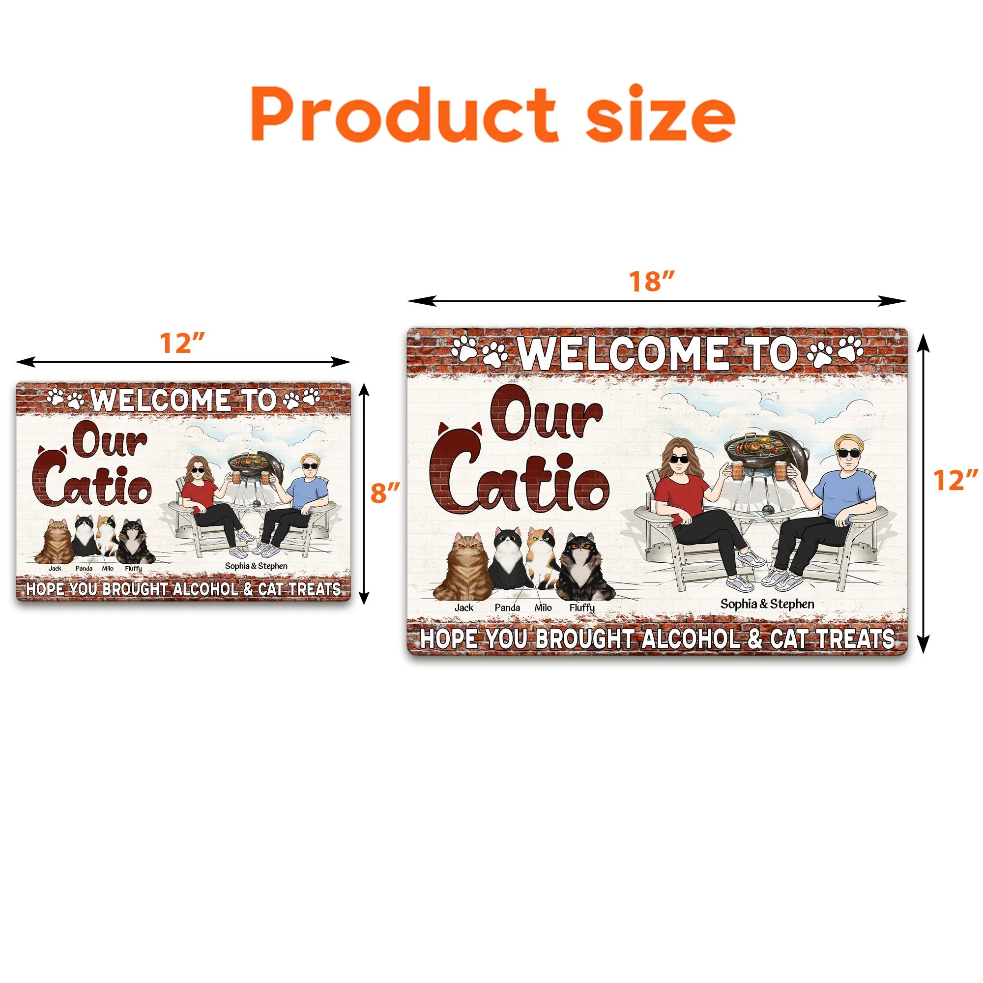 Welcome To Our Catio - Personalized Metal Sign - Image 3