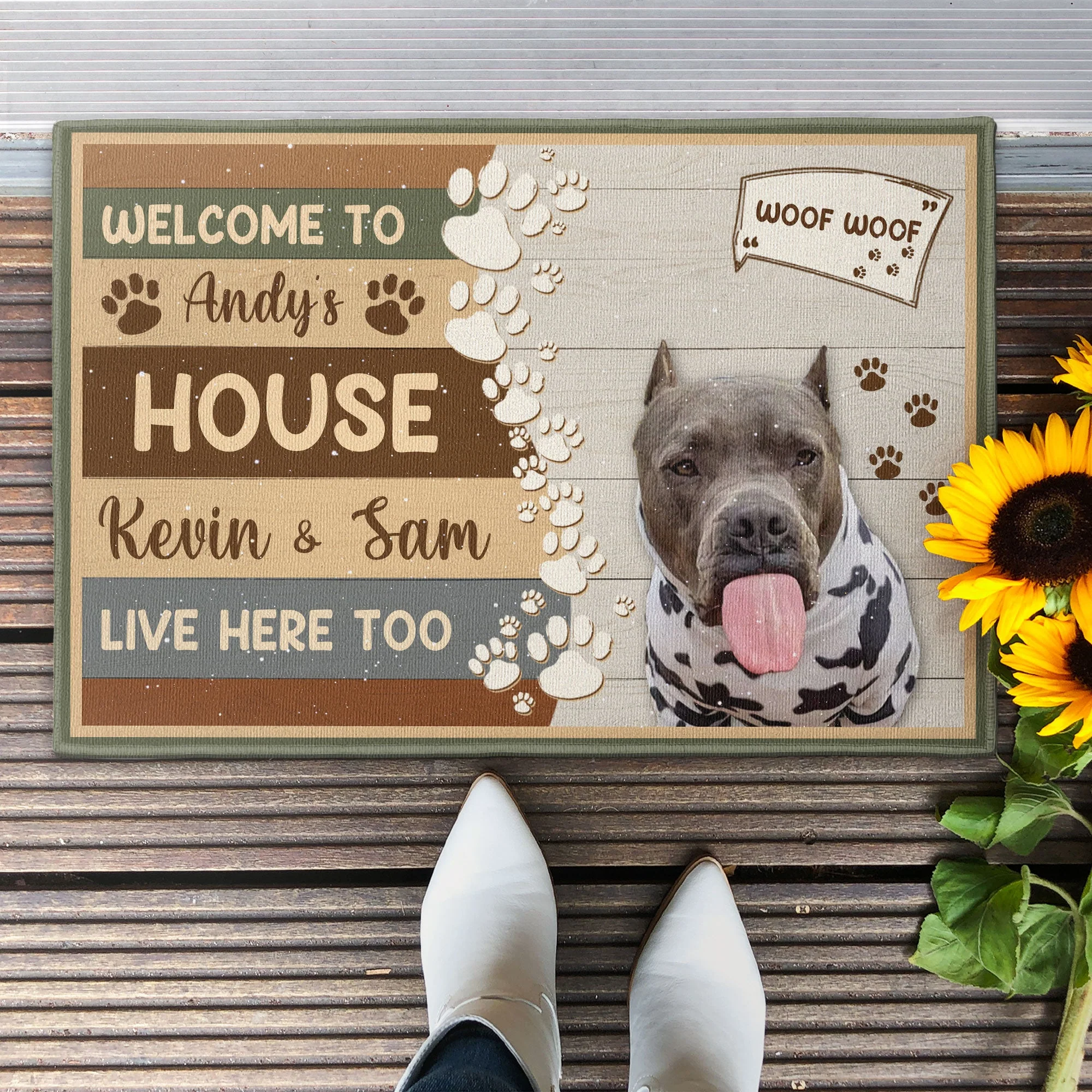 Welcome To Your Pet's House - Personalized Doormat - Home Decor, Funny Gift For Pet Lover, Pet Owner, Dog Lover, Cat Lover, Dog Mom, Dog Dad, Cat Mom, Cat Dad - Image 2