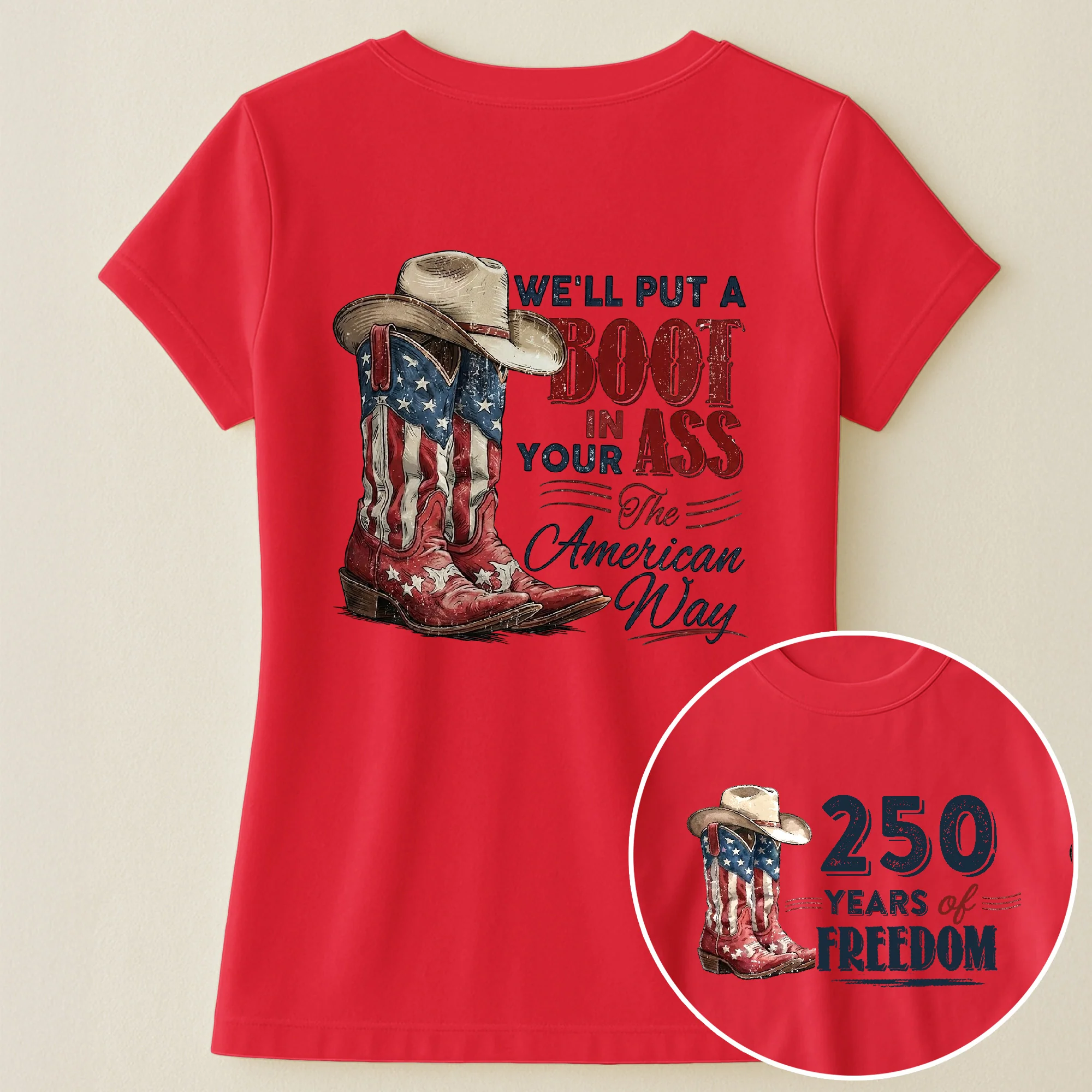 We'll Put A Boot In Your Ass The American Way - Shirt - Image 32