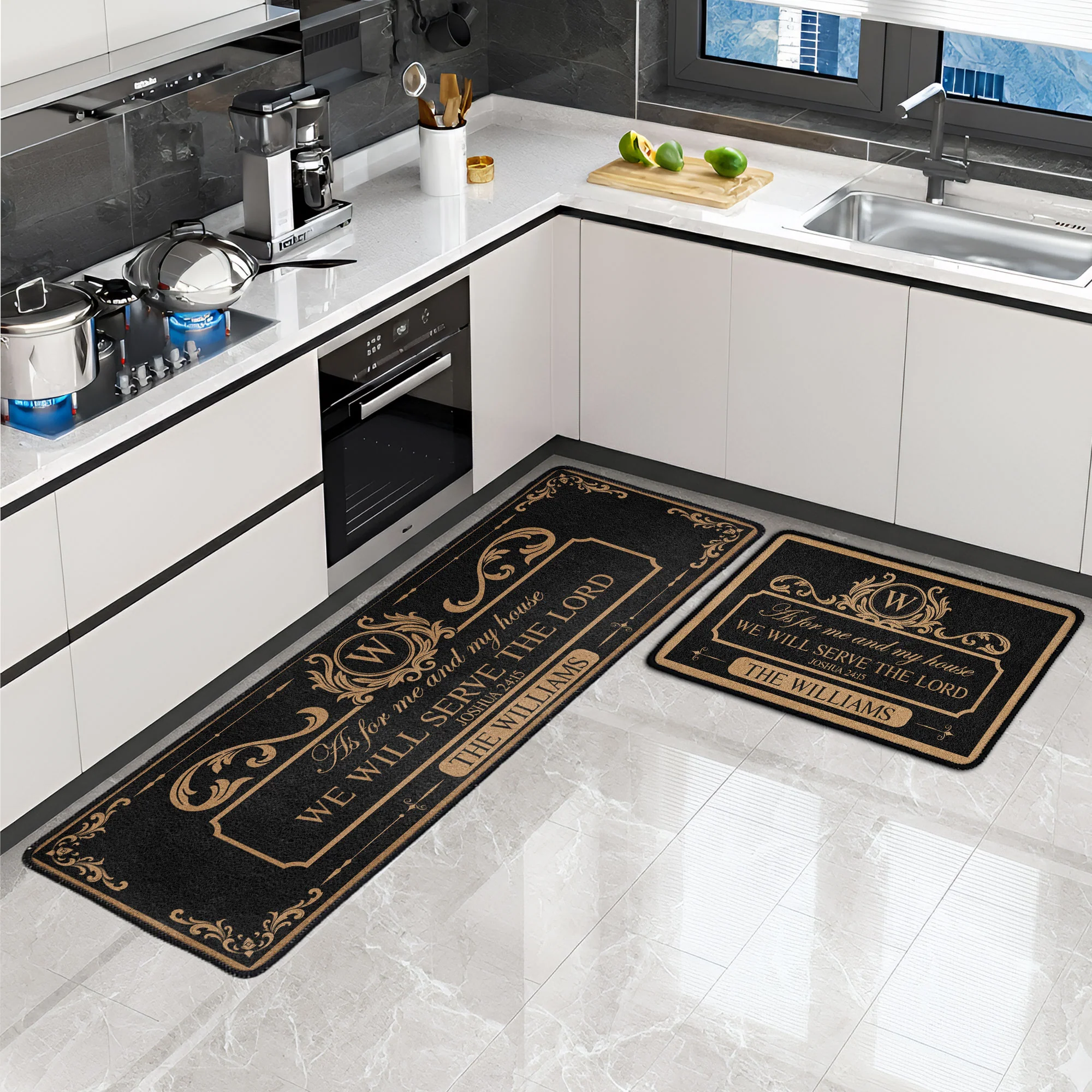 We'll Serve The Lord - Personalized Runner Rug - Image 2