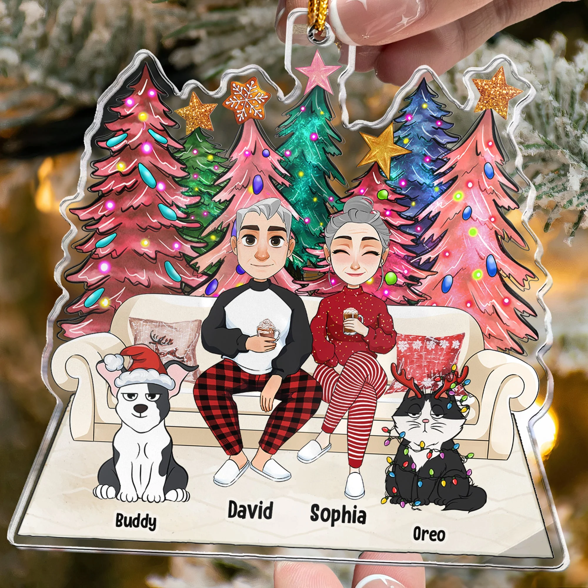 We're A Family - Personalized Acrylic Ornament - Image 2