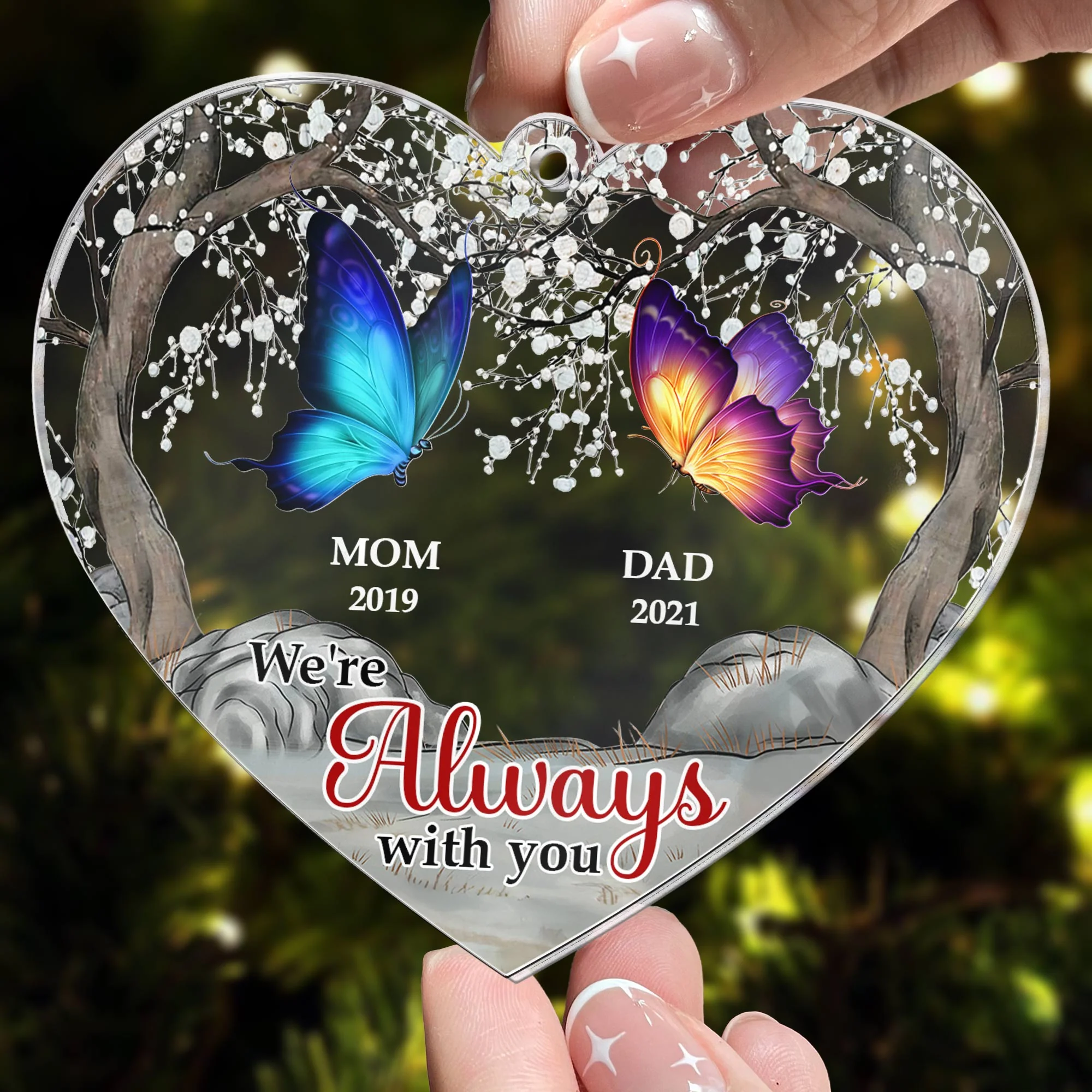 We're Always With You, New Version - Personalized Acrylic Ornament - Image 2