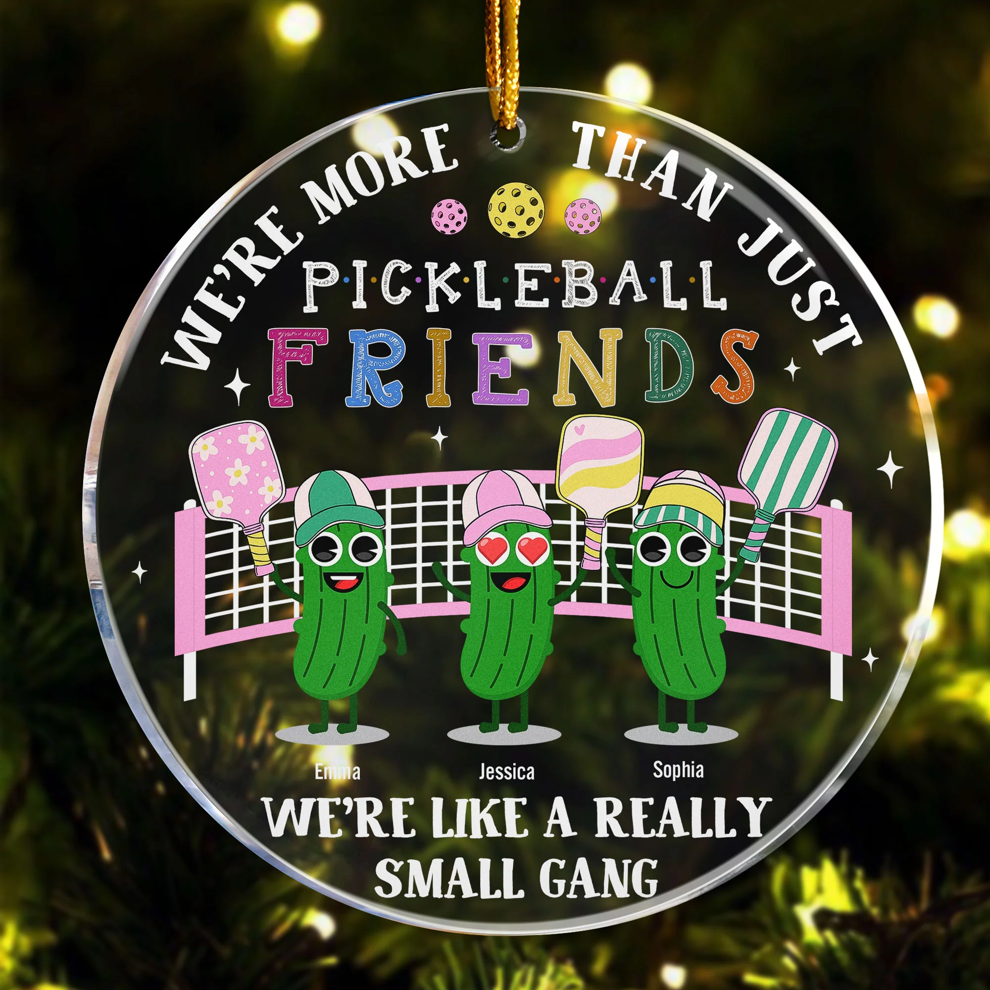 We're More Than Just Pickleball Friends - Personalized Acrylic Ornament - Image 4