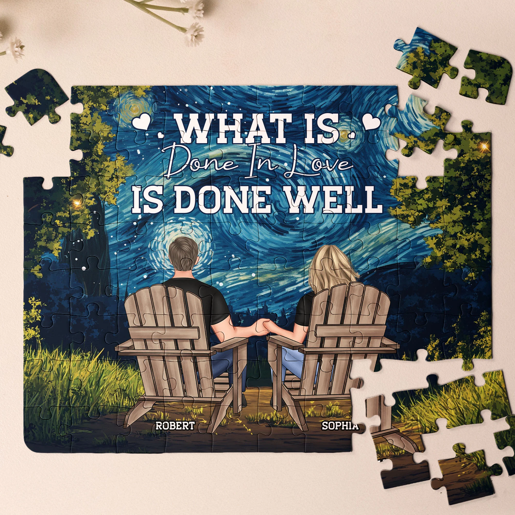 Whatever Is Done In Love Is Done Well - Personalized Jigsaw Puzzle - Image 3