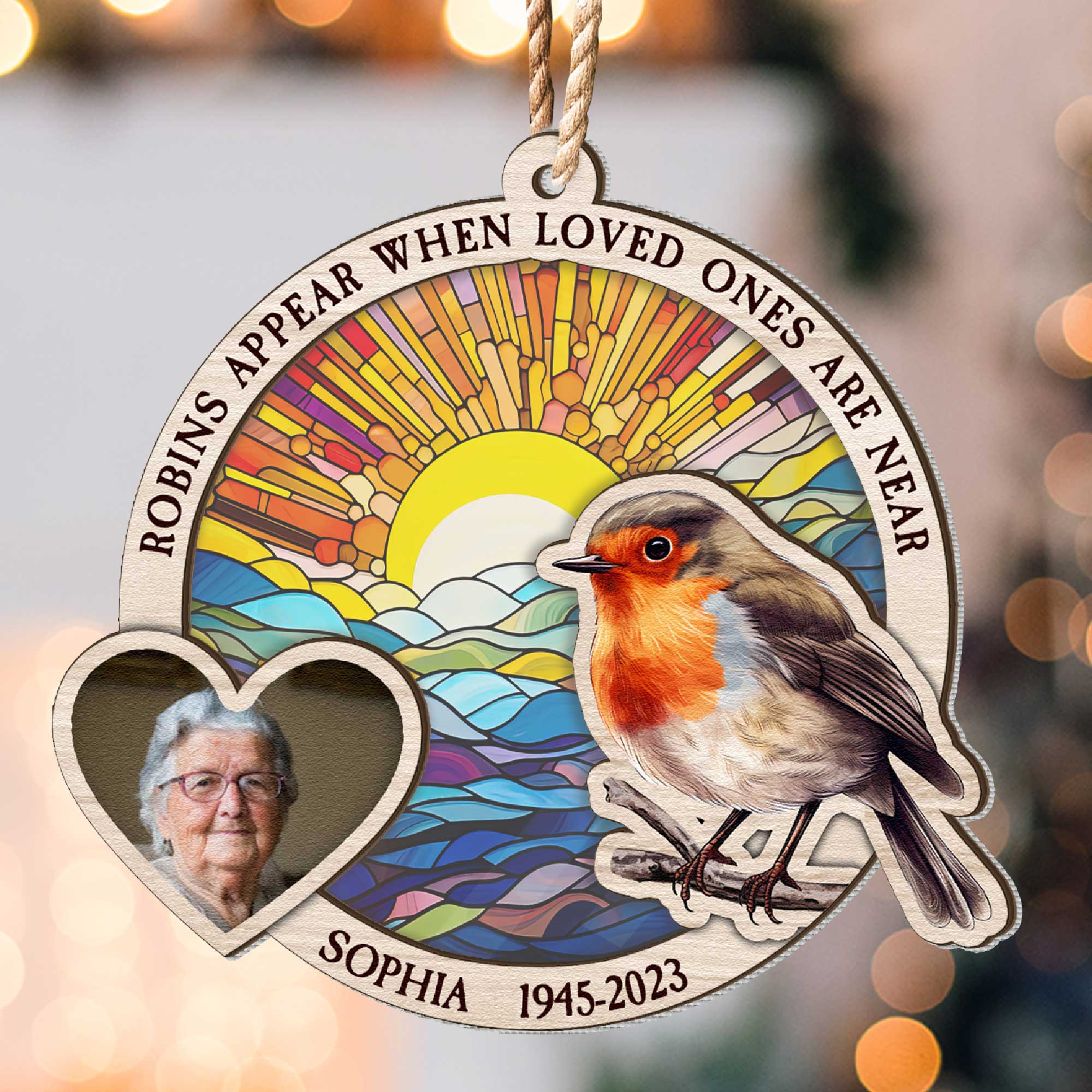 When Loved Ones Are Near - Personalized Suncatcher Ornament - Image 2