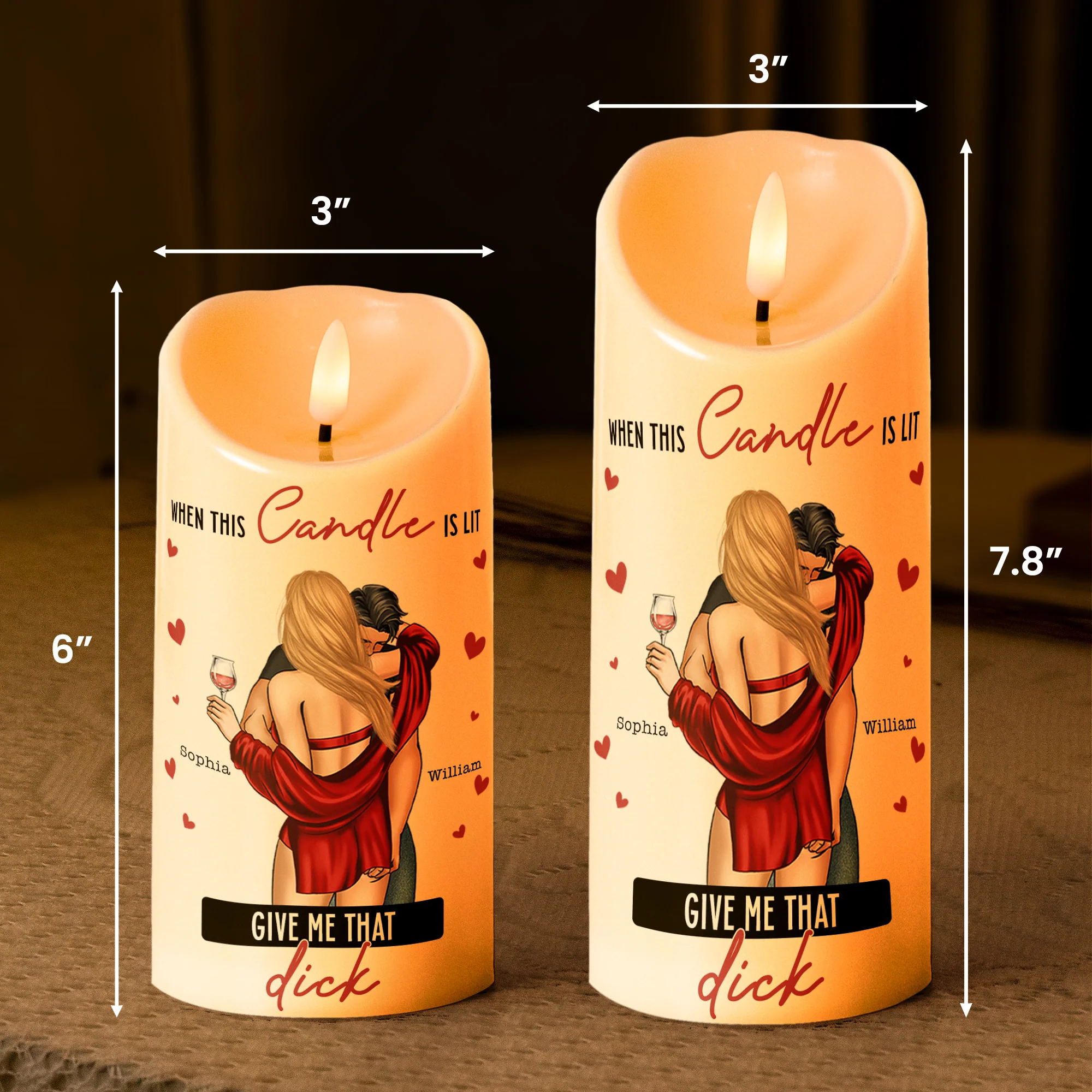 When This Candle Is Lit Give Me That D*ck - Personalized LED Candle - Image 5