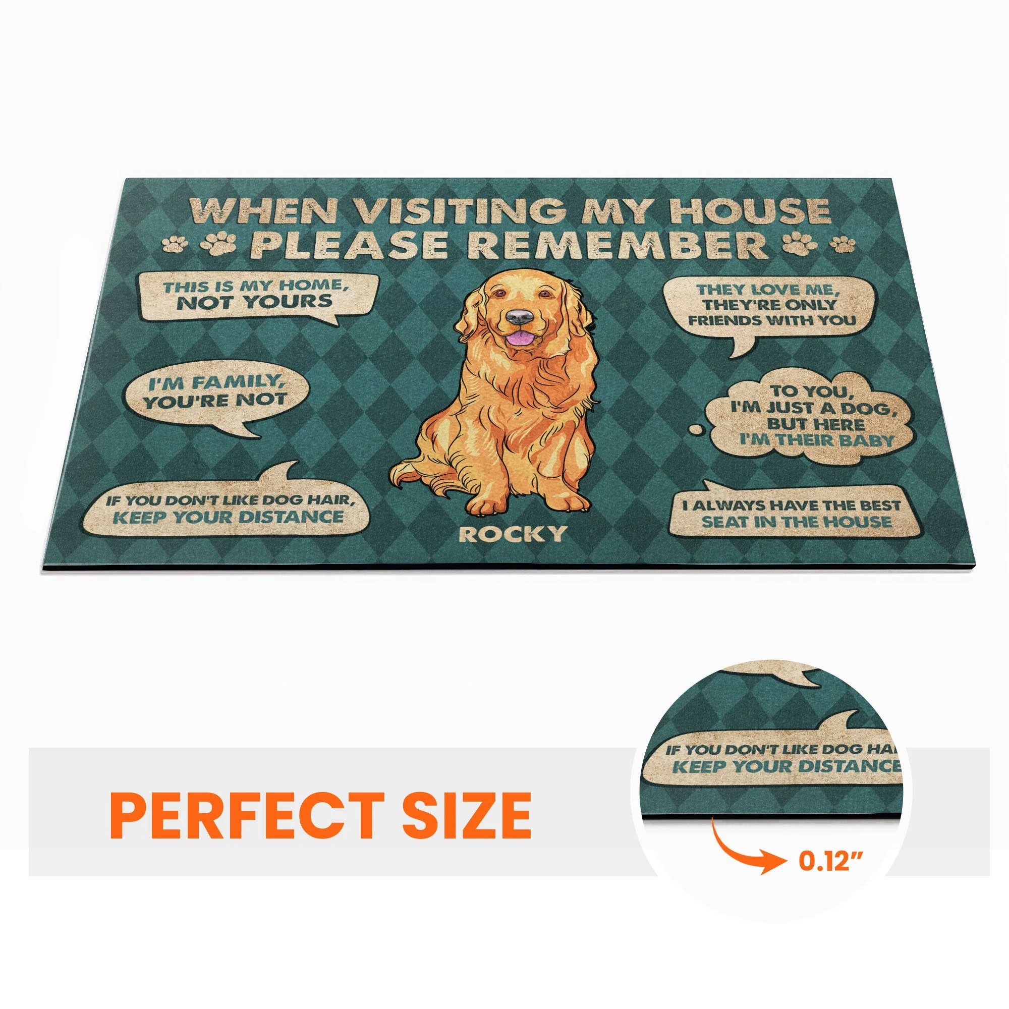 When Visiting My House - Personalized Doormat - Funny House Decor Gift For Dog Lovers, Dog Mom, Dog Dad, Besties, Sisters, Daughters - Image 3