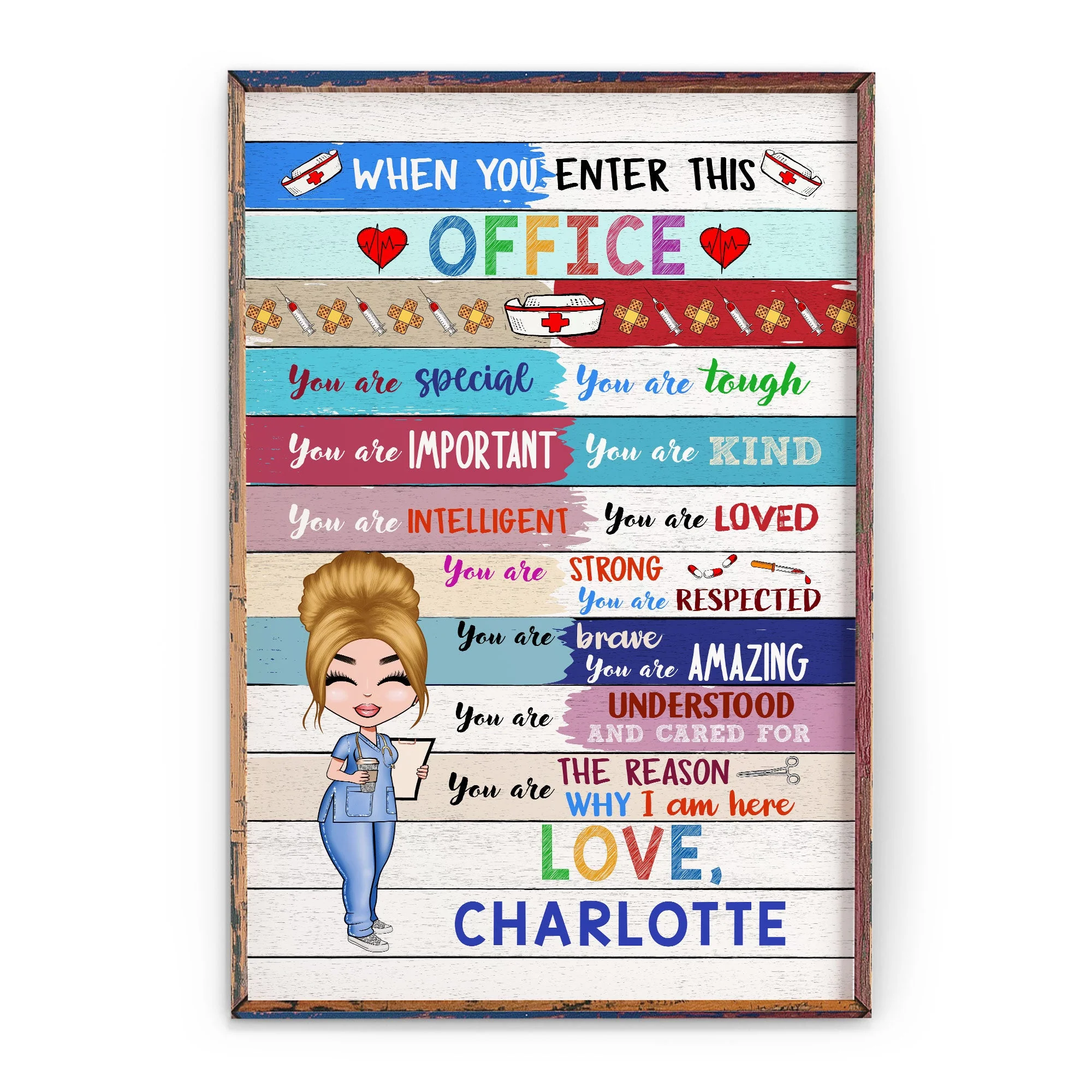 When You Enter This Office - Personalized Poster/Wrapped Canvas - Gift For Doctor & Nurse
