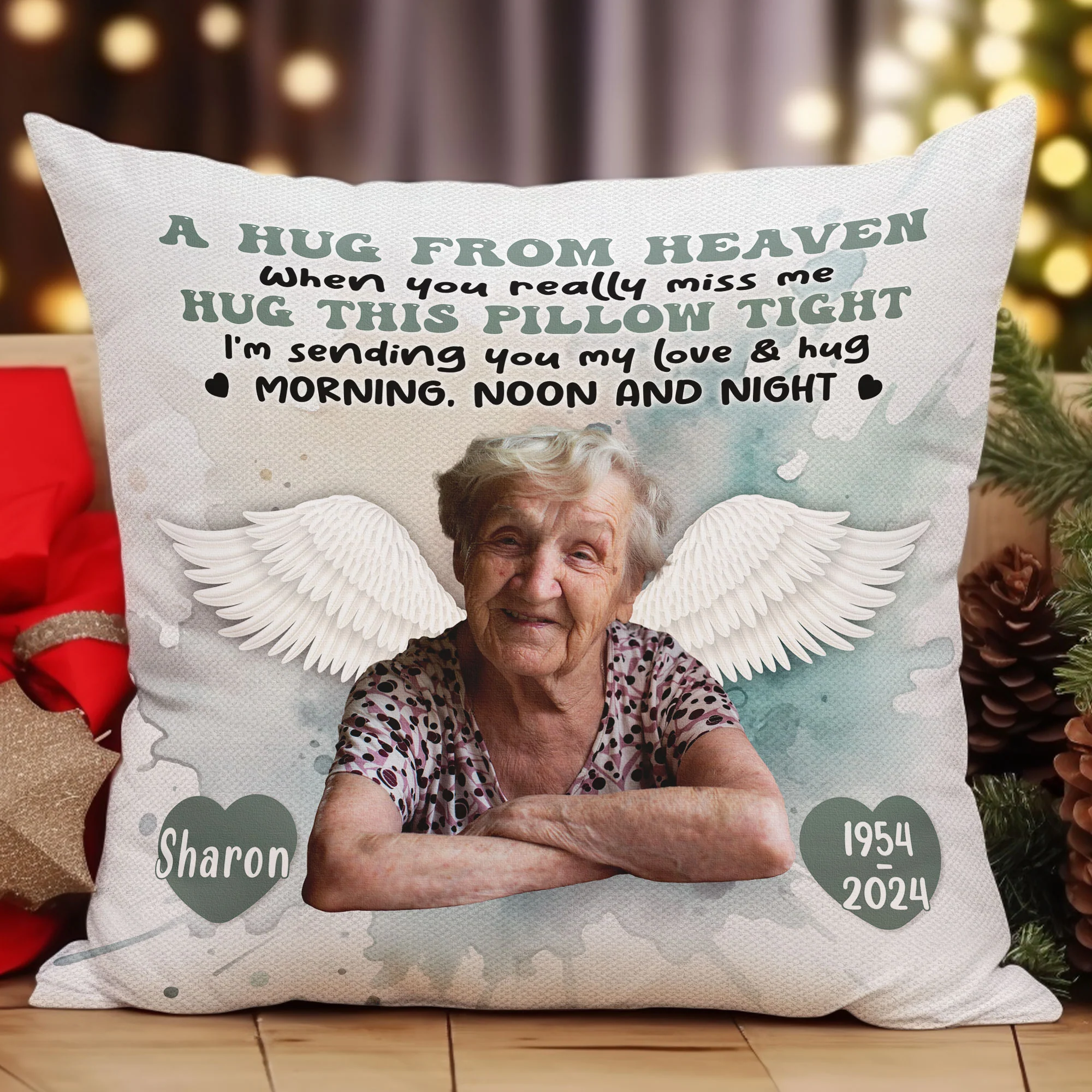 When You Miss Me, Hug This - Personalized Photo Pillow (Insert Included) - Image 4