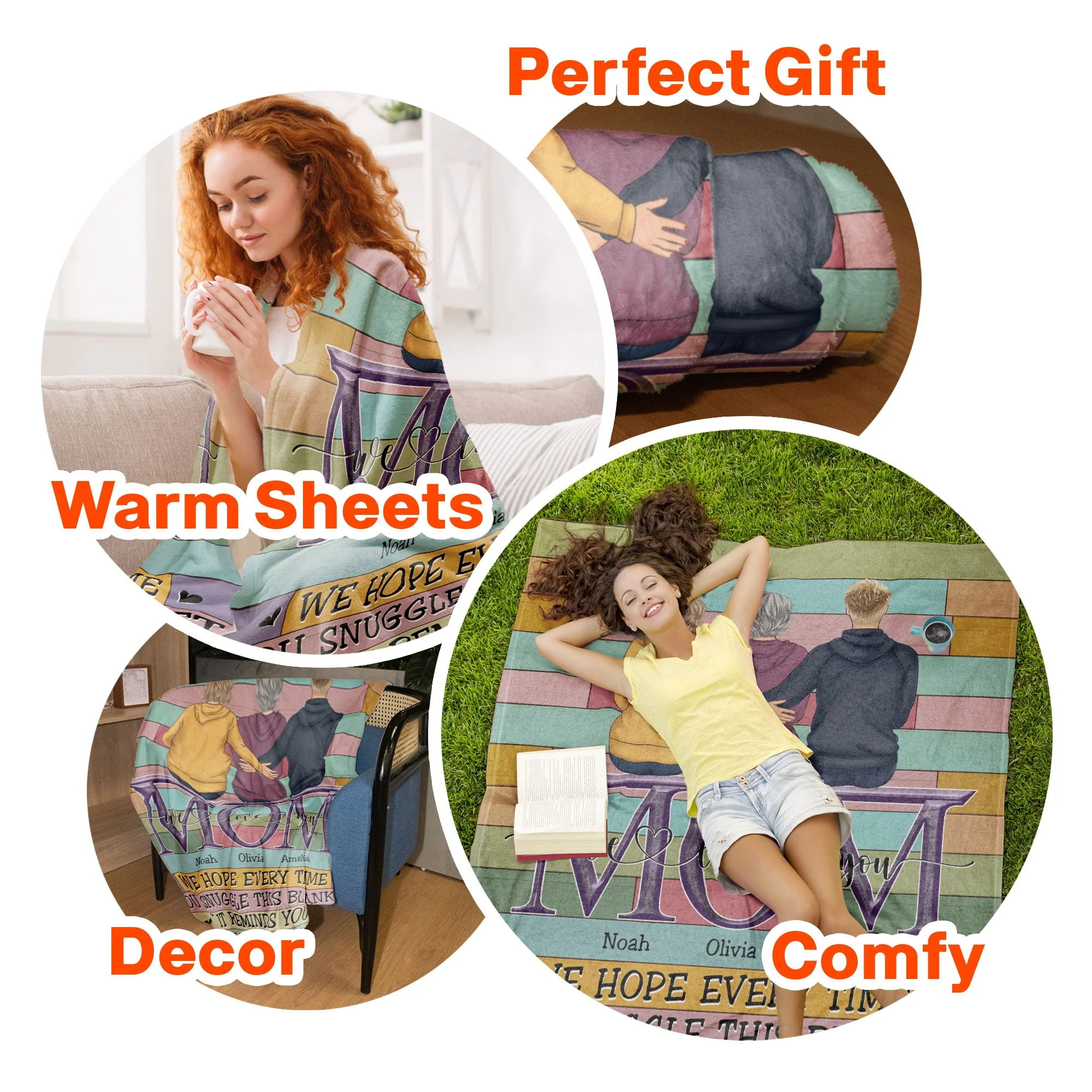 Whenever You Snuggle This Blanket - Personalized Blanket - Birthday Xmas Christmas Gift For Mom, Mother, Gift From Husband To Wife - Image 6