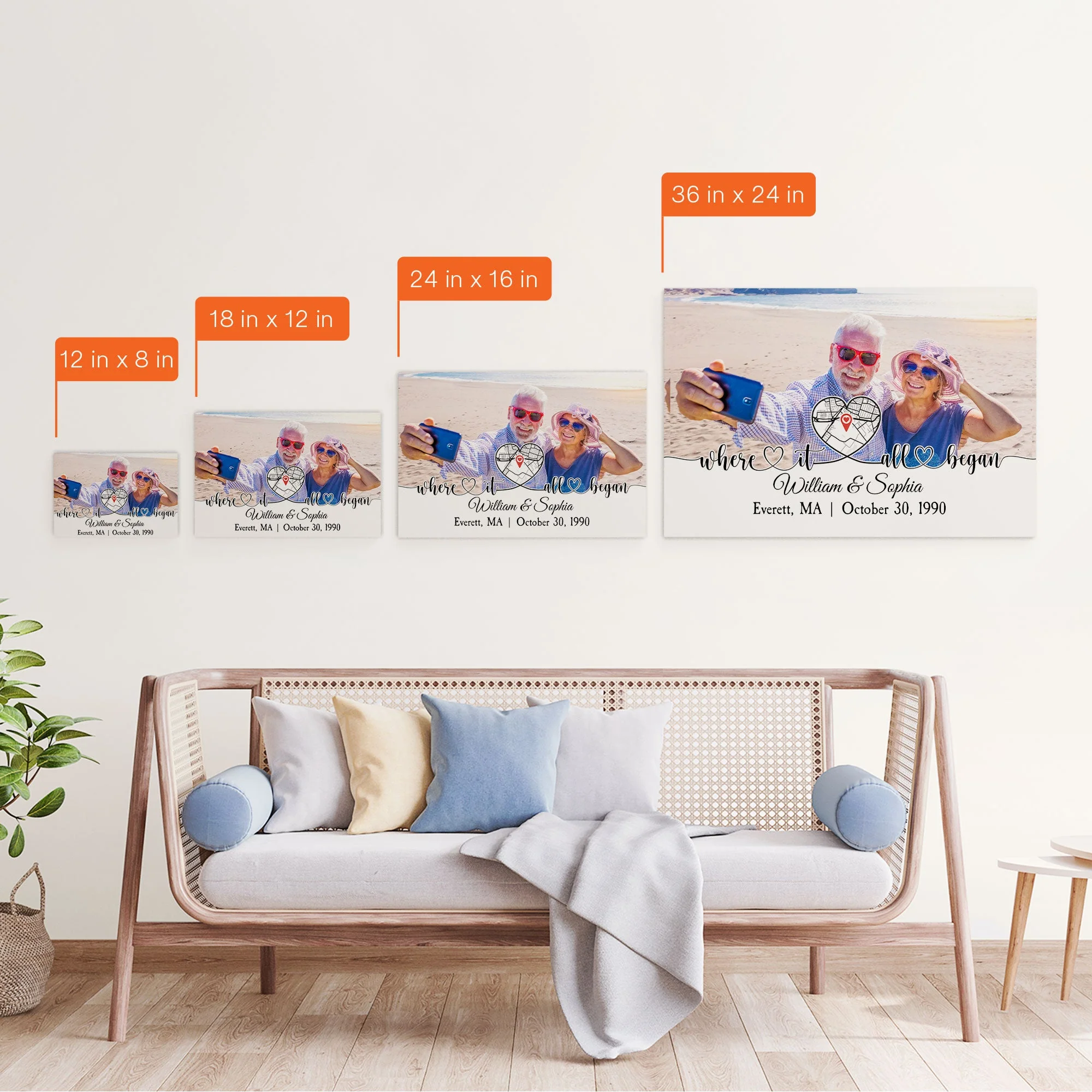 Where It All Began New Version - Personalized Photo Wrapped Canvas - Image 4