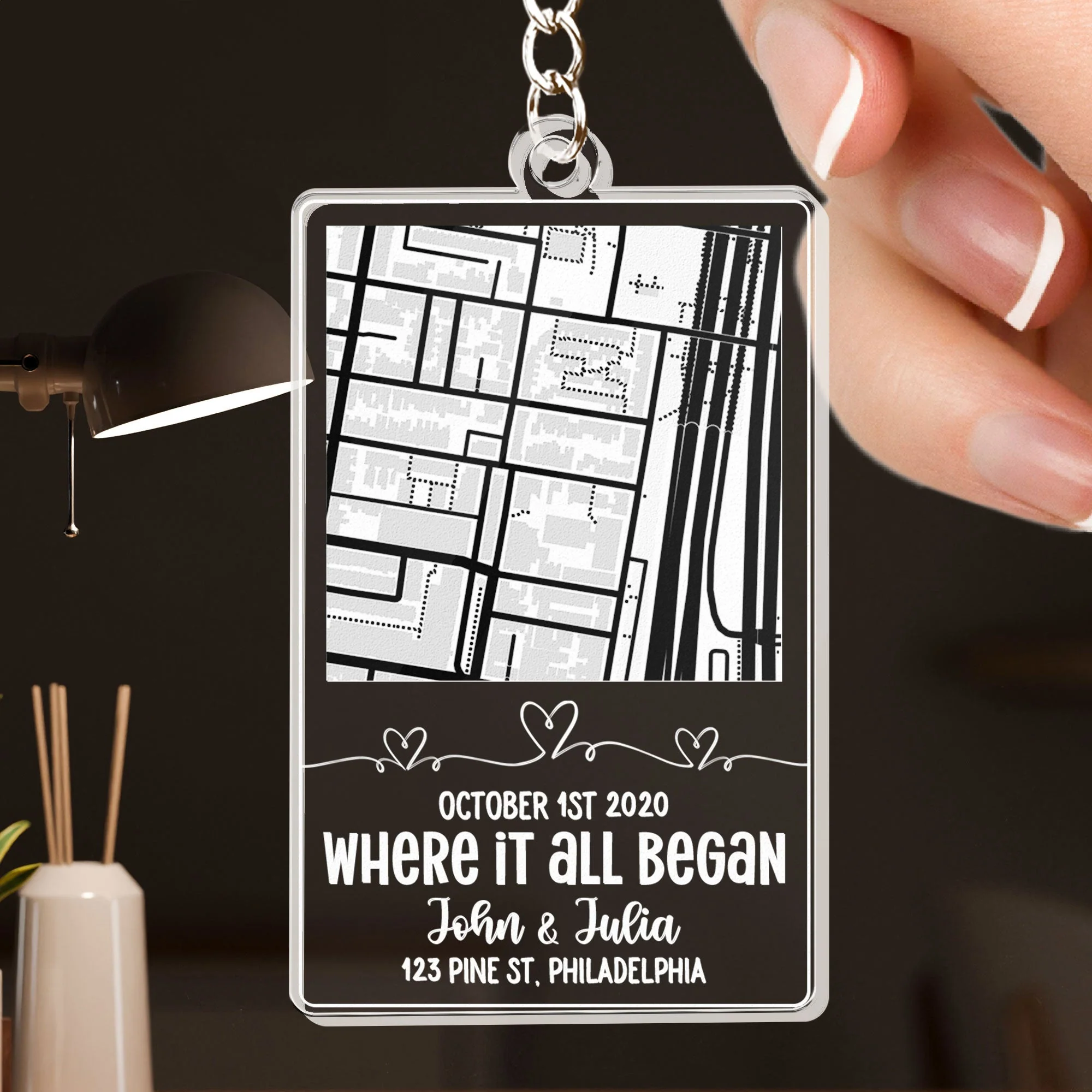 Where It All Began - Personalized Acrylic Keychain - Image 4