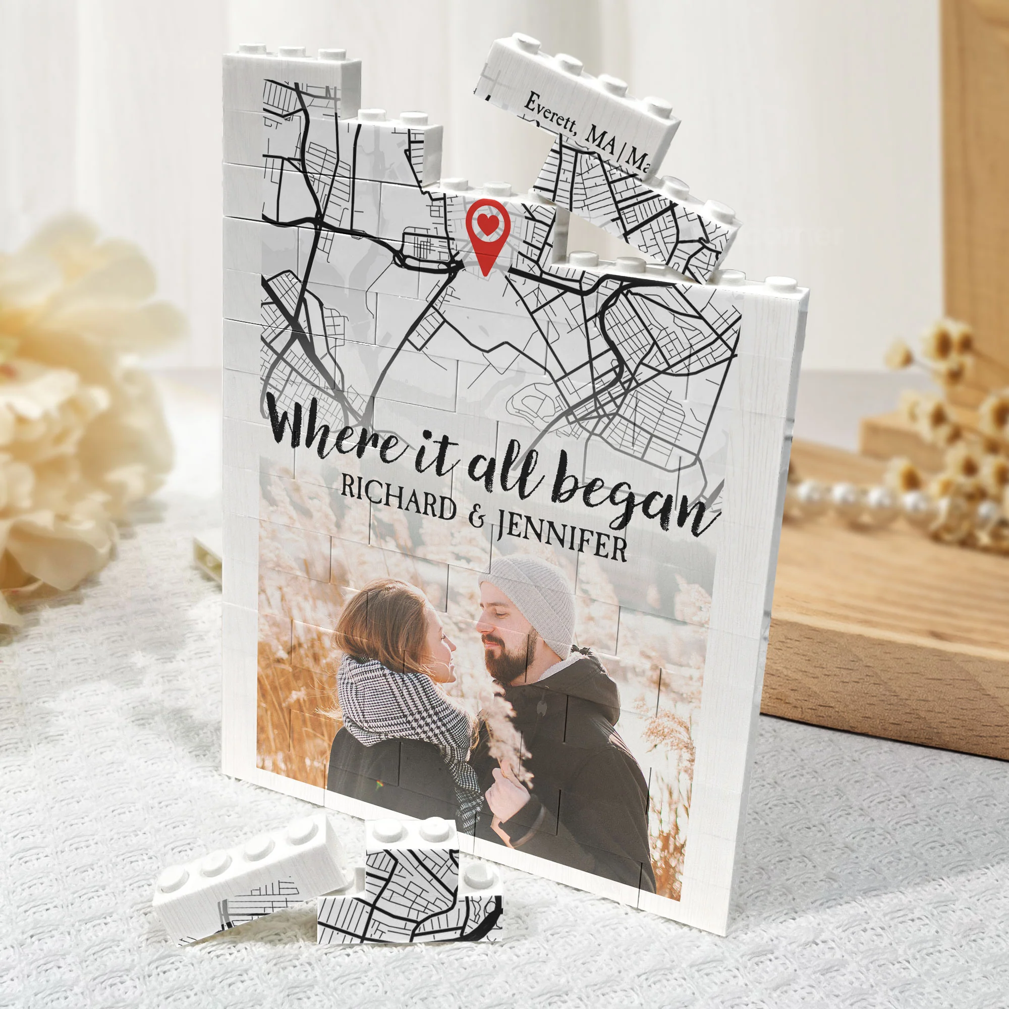 Where It All Began - Personalized Photo Building Brick - Image 4