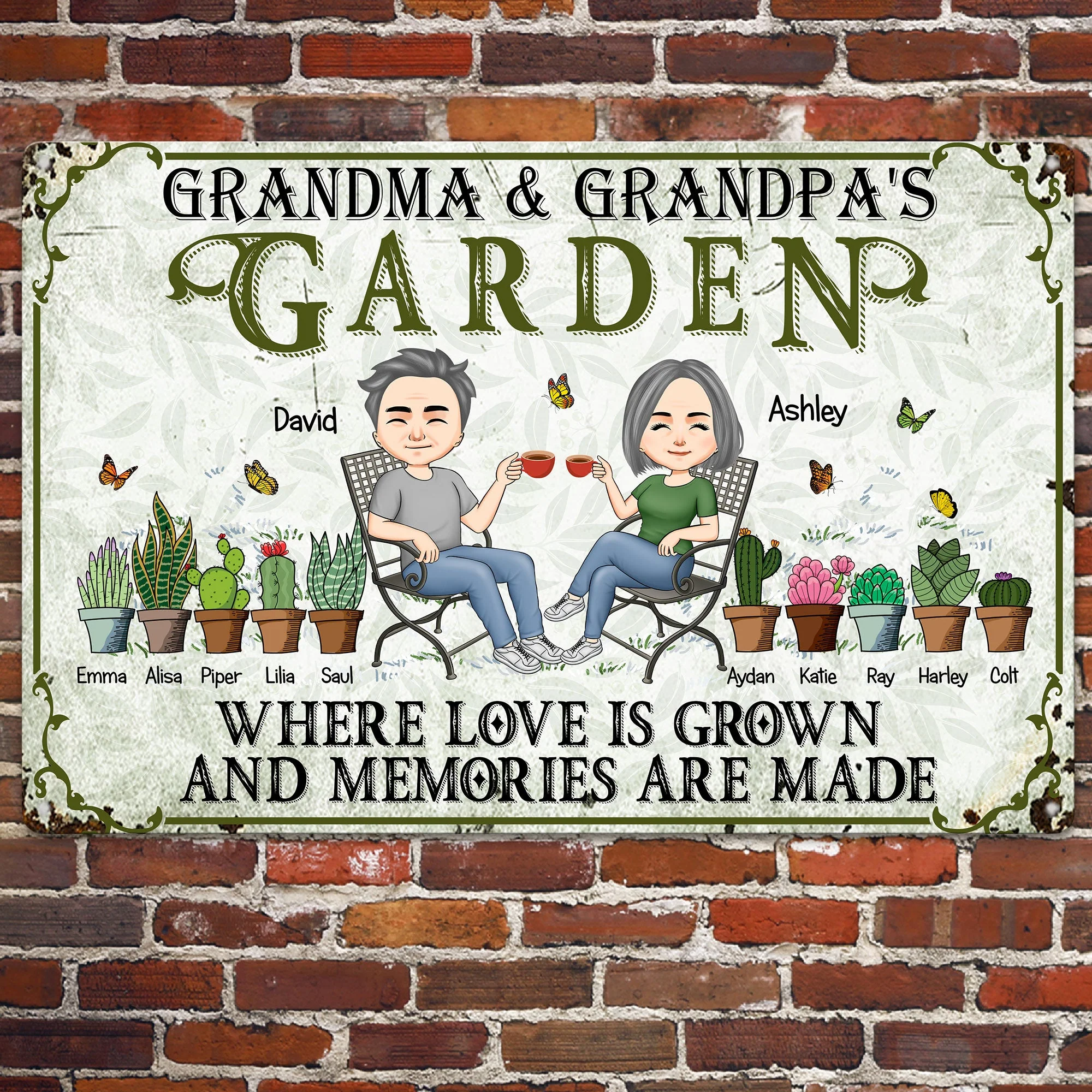 Where Love Is Grown And Memories Are Made - Personalized Metal Sign - Image 3