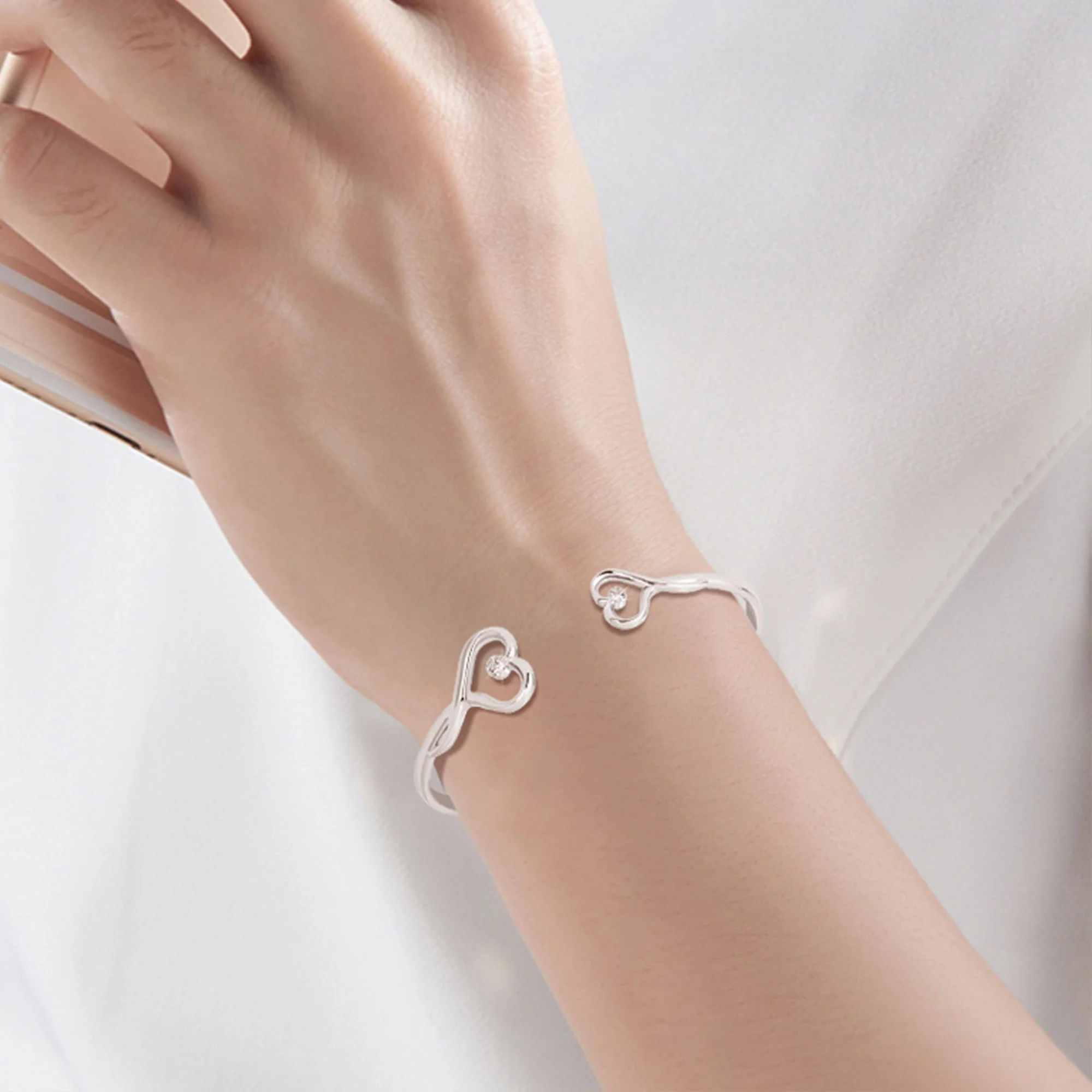 Wherever Life Takes You You'll Always Be My Daughter - Personalized Heart Bracelet - Image 3