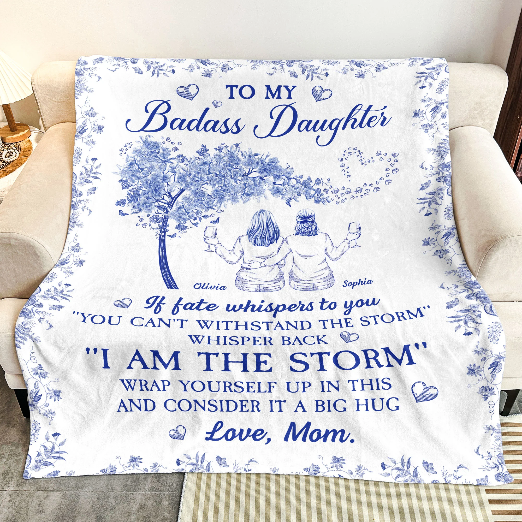 Whisper Back "I Am The Storm" - Personalized Blanket - Image 3