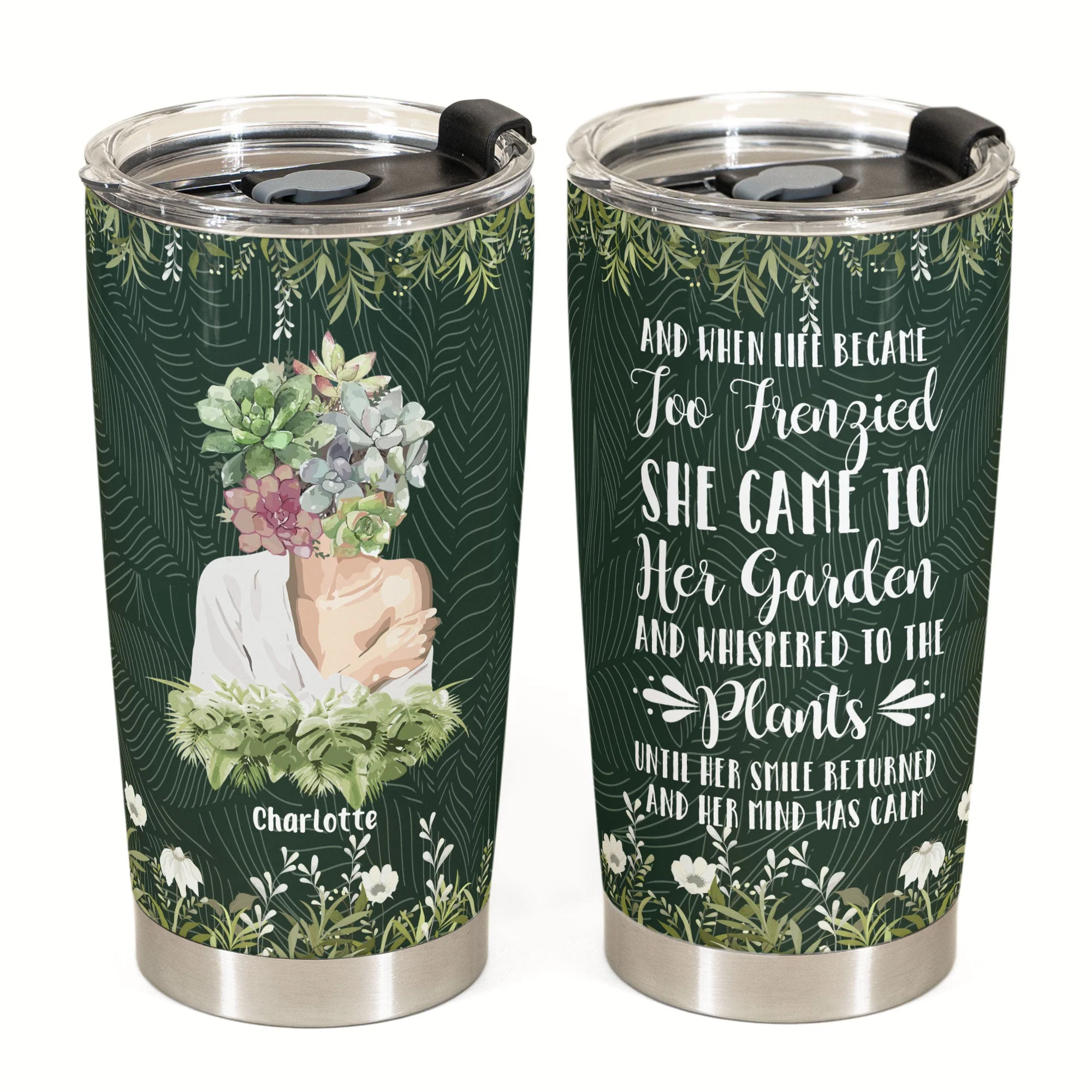 Whispered To The Plants - Personalized Tumbler Cup - Image 2