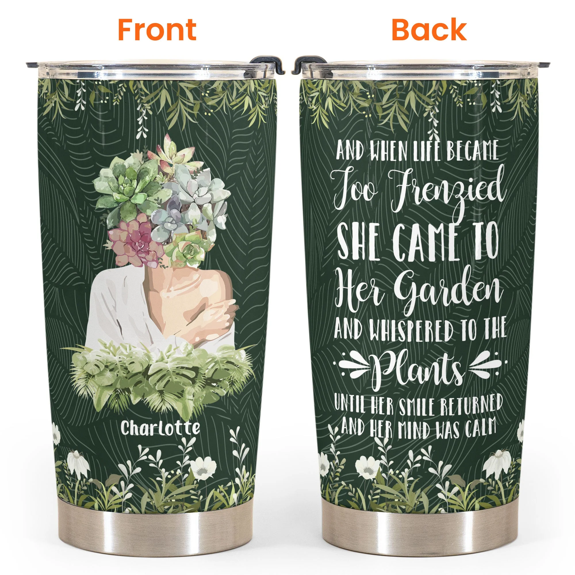 Whispered To The Plants - Personalized Tumbler Cup - Image 4