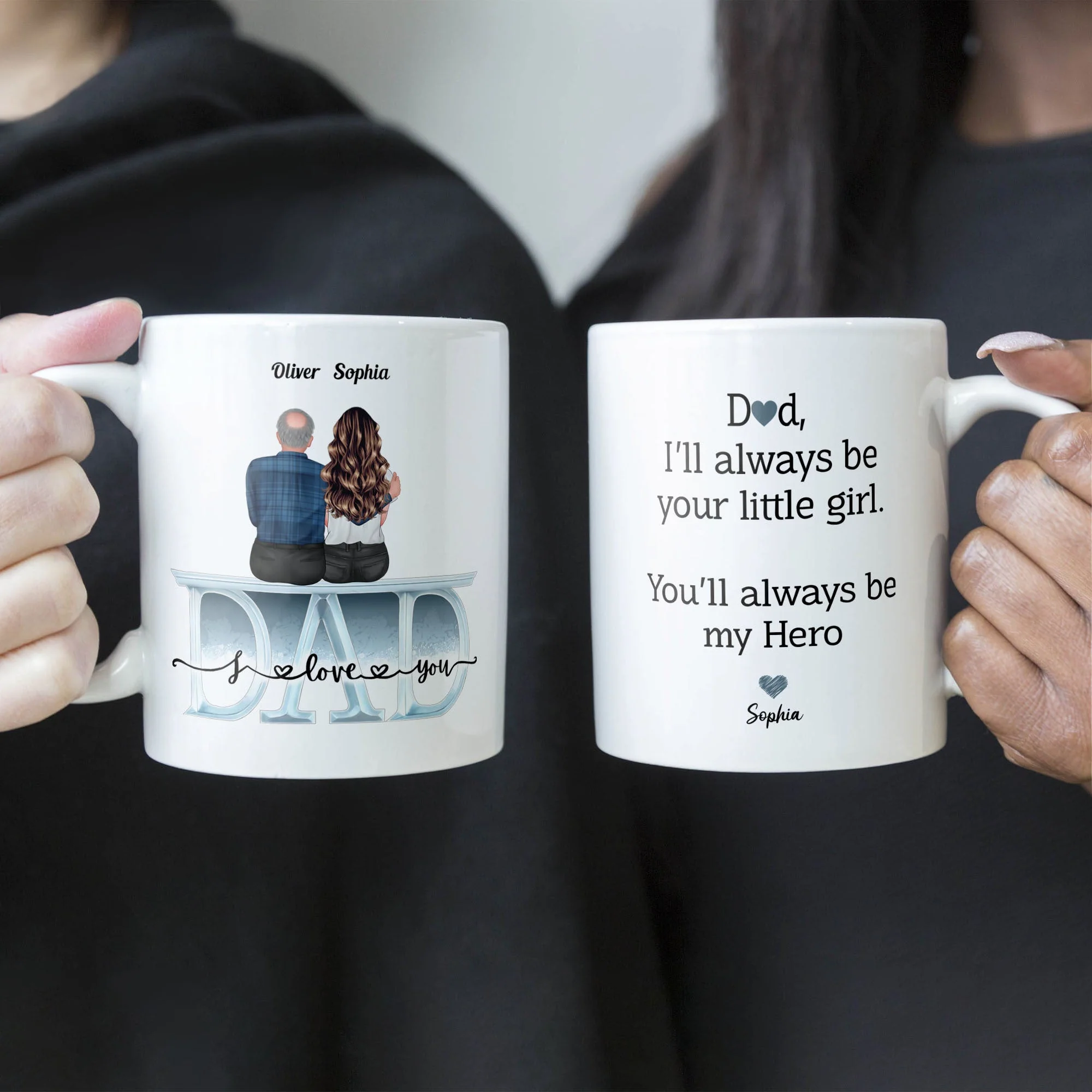 Will Always Be Your Little Girl Little Boy - Personalized Mug - Image 4