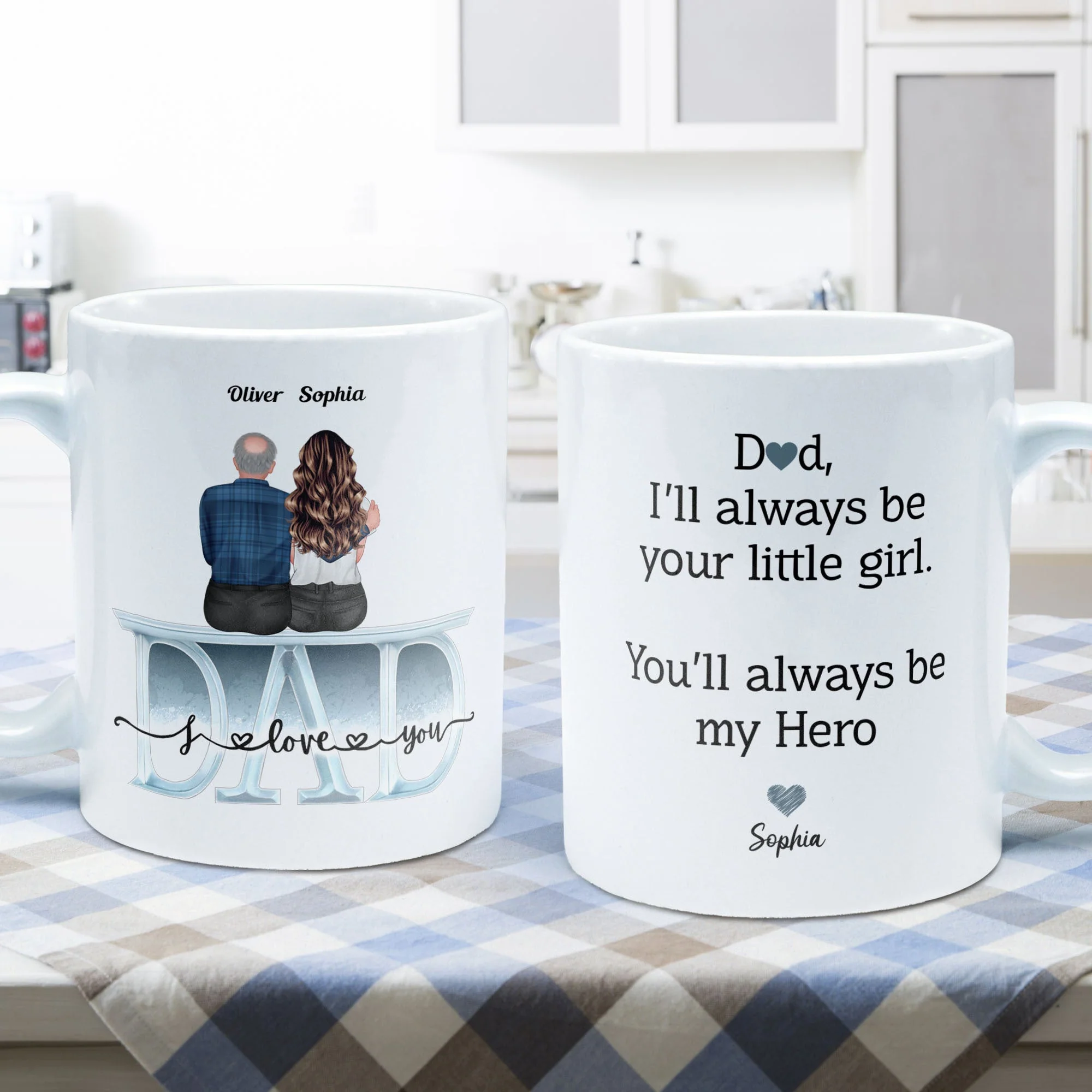Will Always Be Your Little Girl Little Boy - Personalized Mug - Image 5