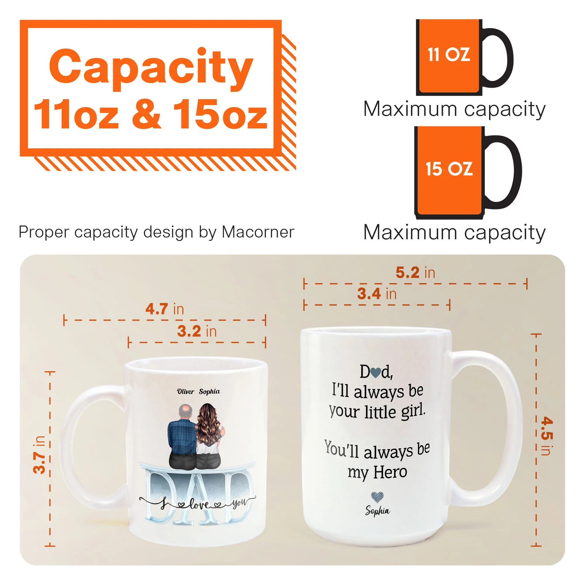 Will Always Be Your Little Girl Little Boy - Personalized Mug - Image 6