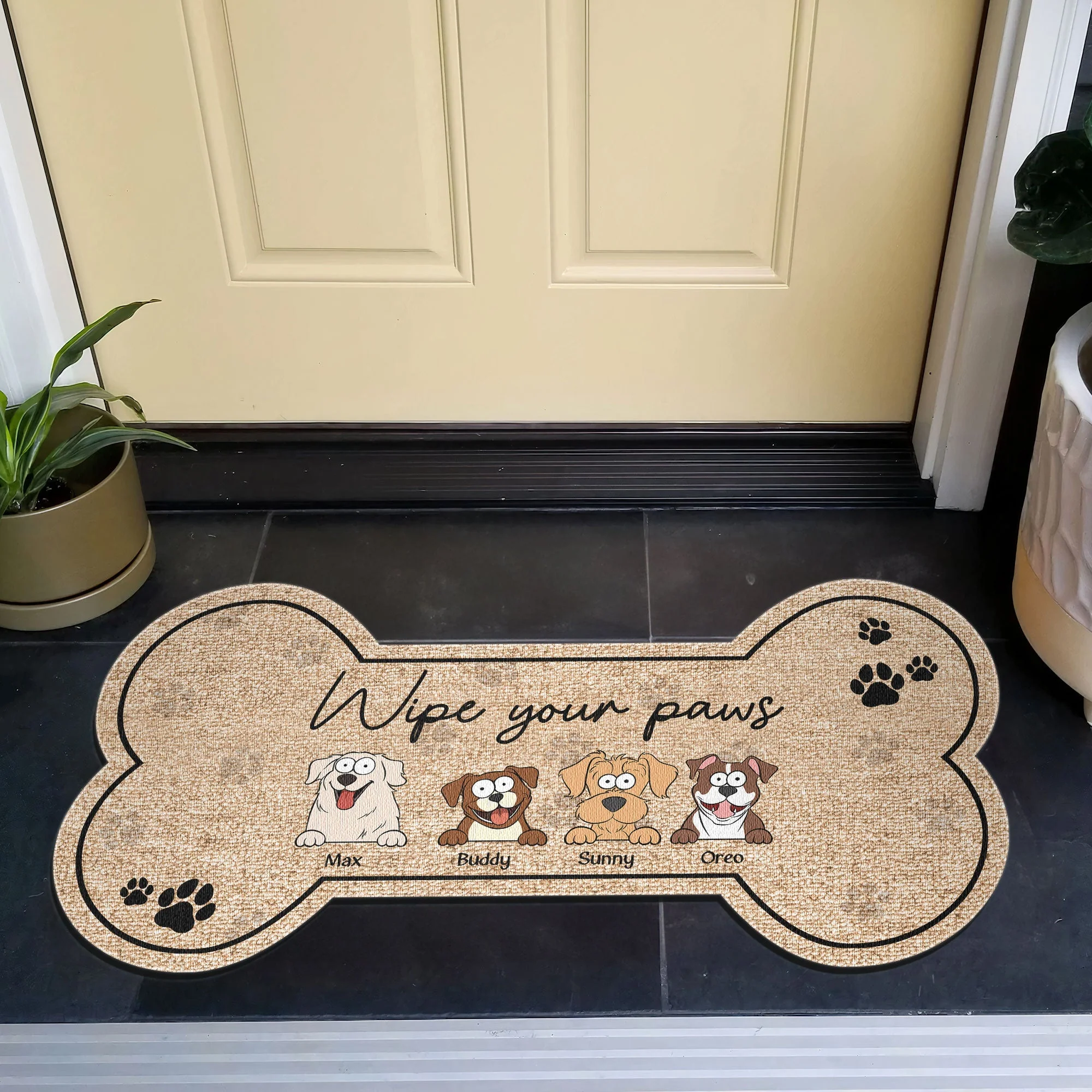 Wipe You Paws - Personalized Custom Shaped Doormat - Image 6