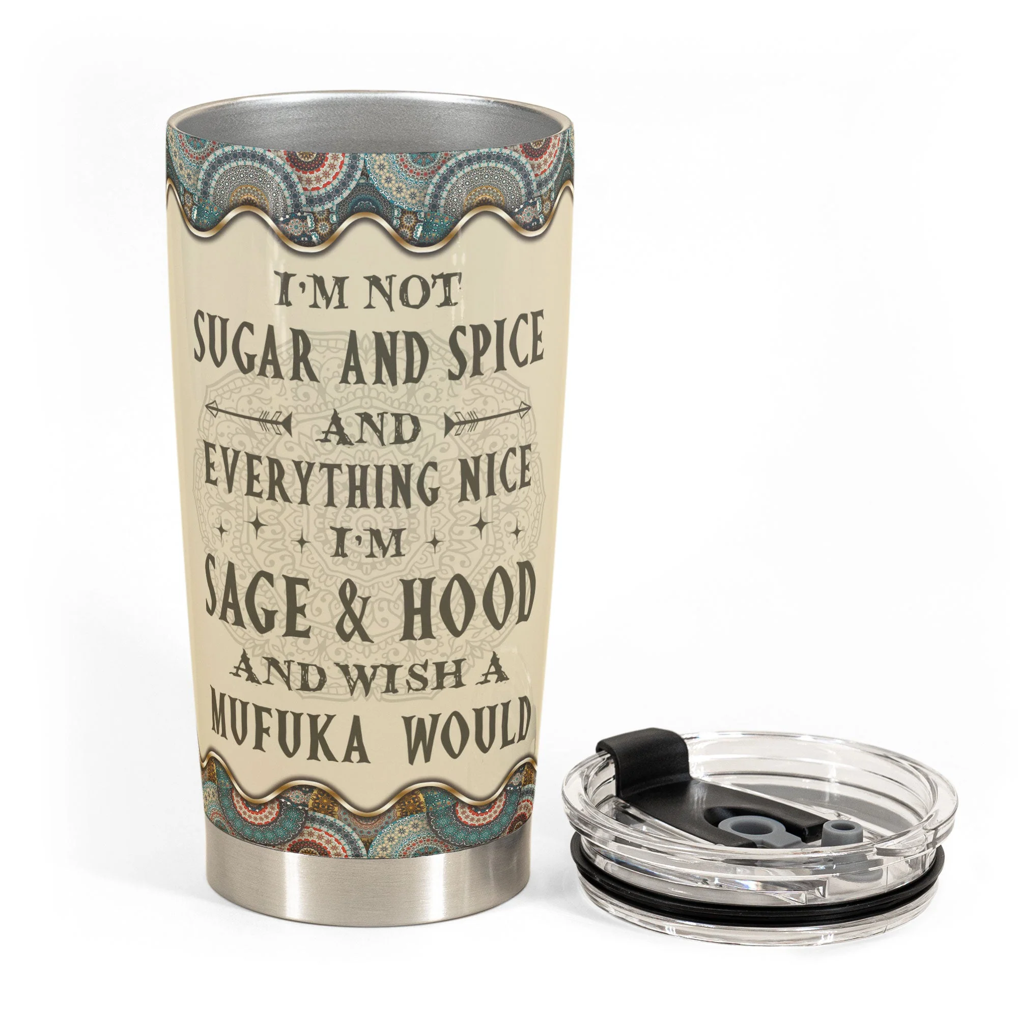 Wish A Mufuka Would - Personalized Tumbler Cup - Image 3