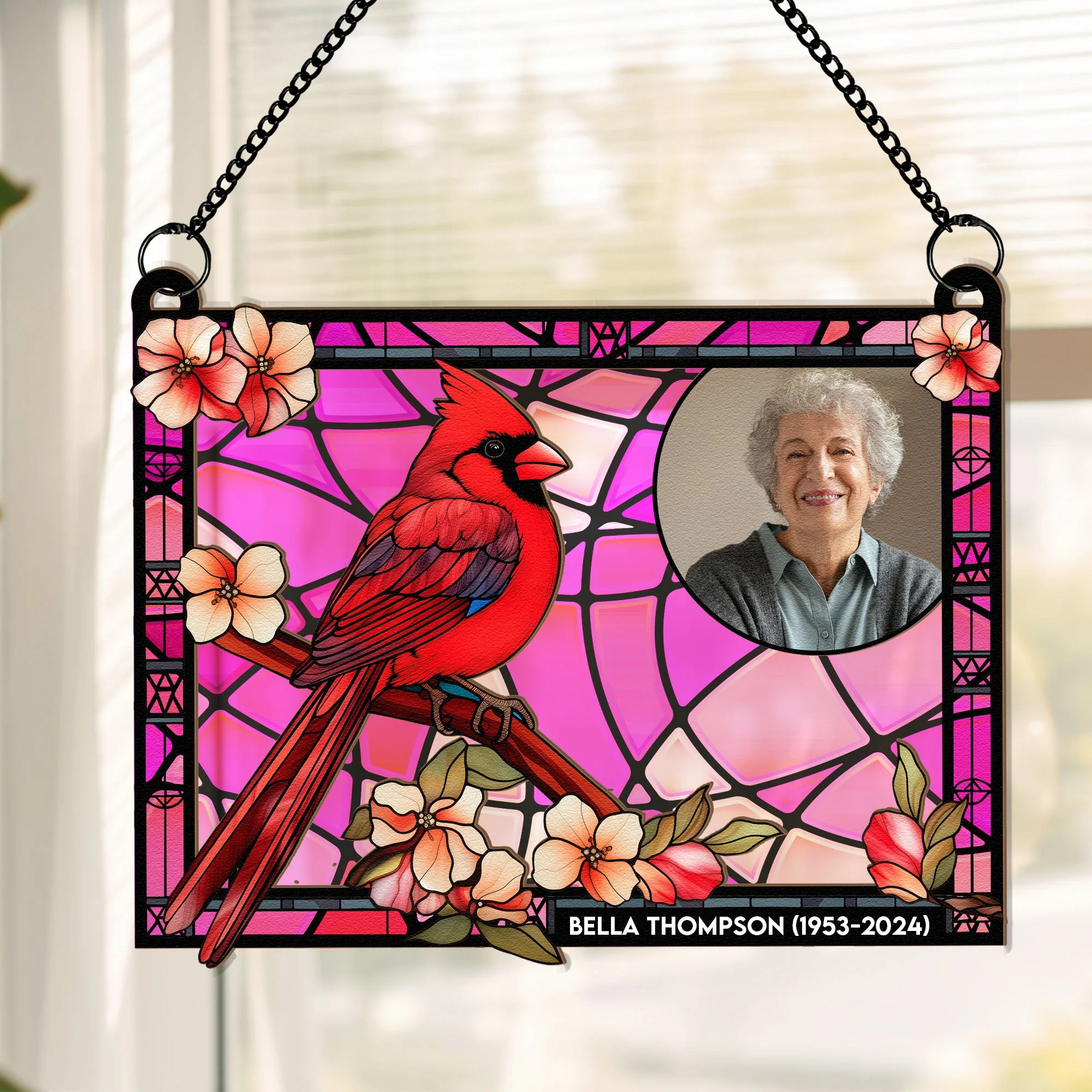Wish You Were Here - Personalized Window Hanging Suncatcher Photo Ornament - Image 6
