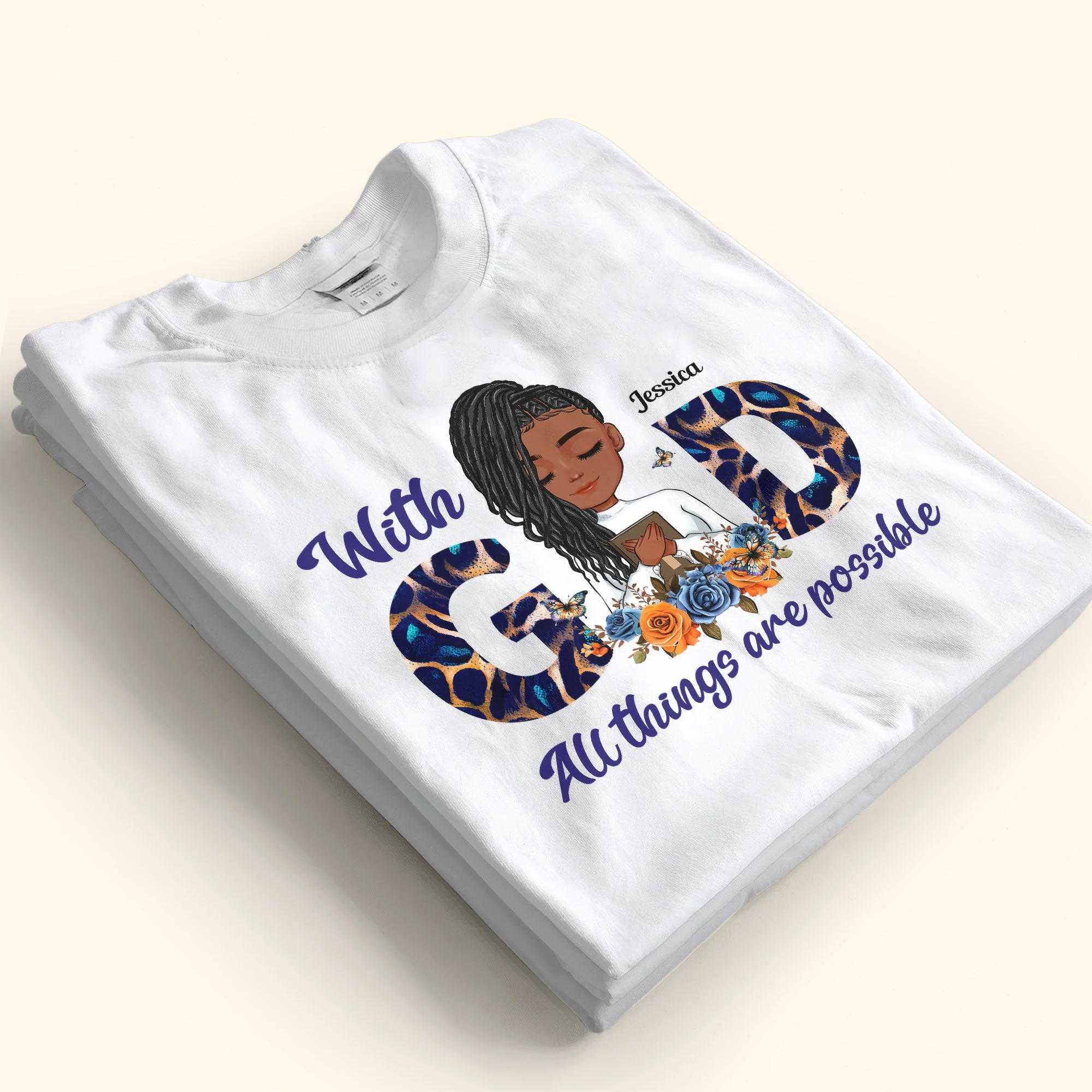 With God All Things Are Possible - Personalized Shirt - Image 3