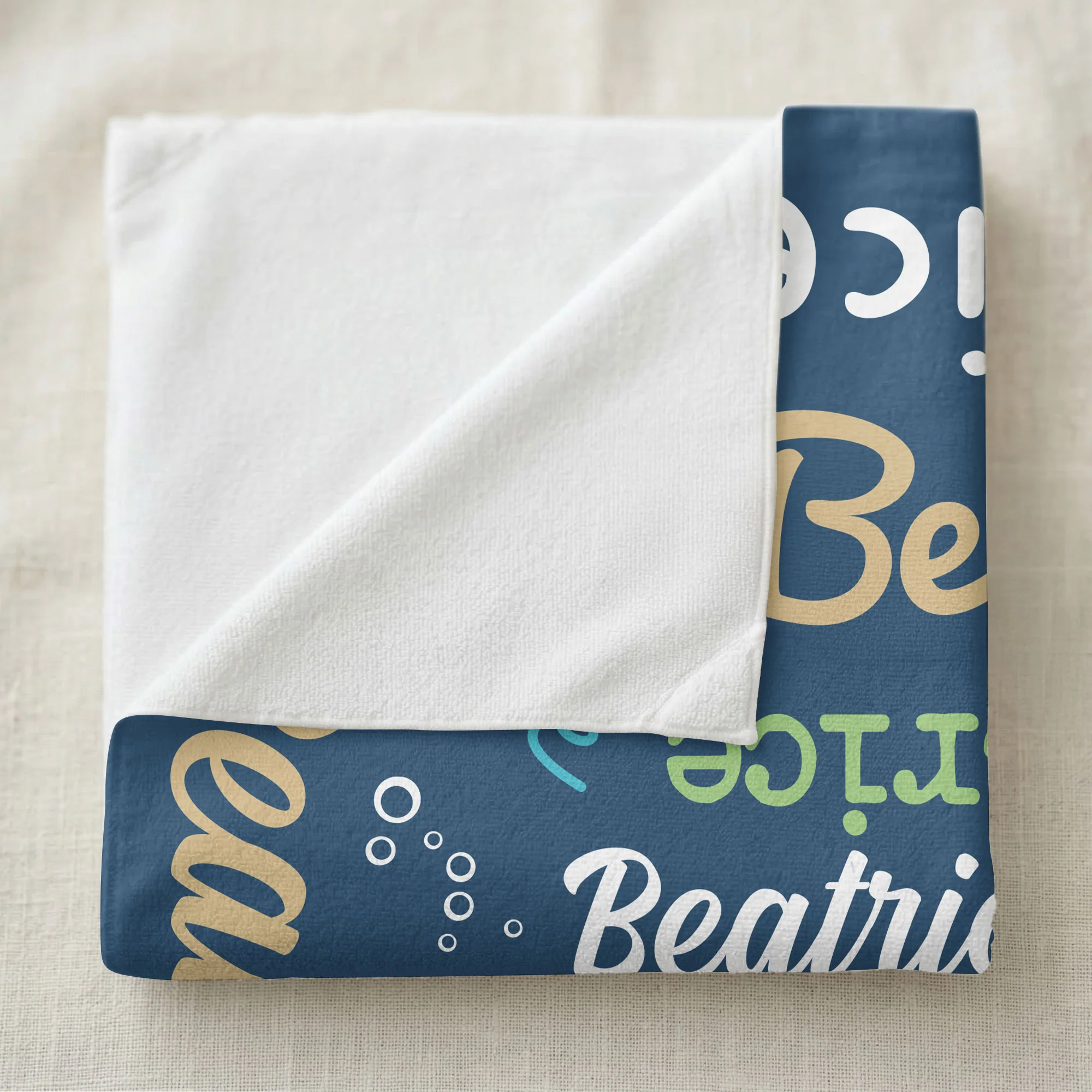Word Art Names For Summer - Personalized Beach Towel - Image 4