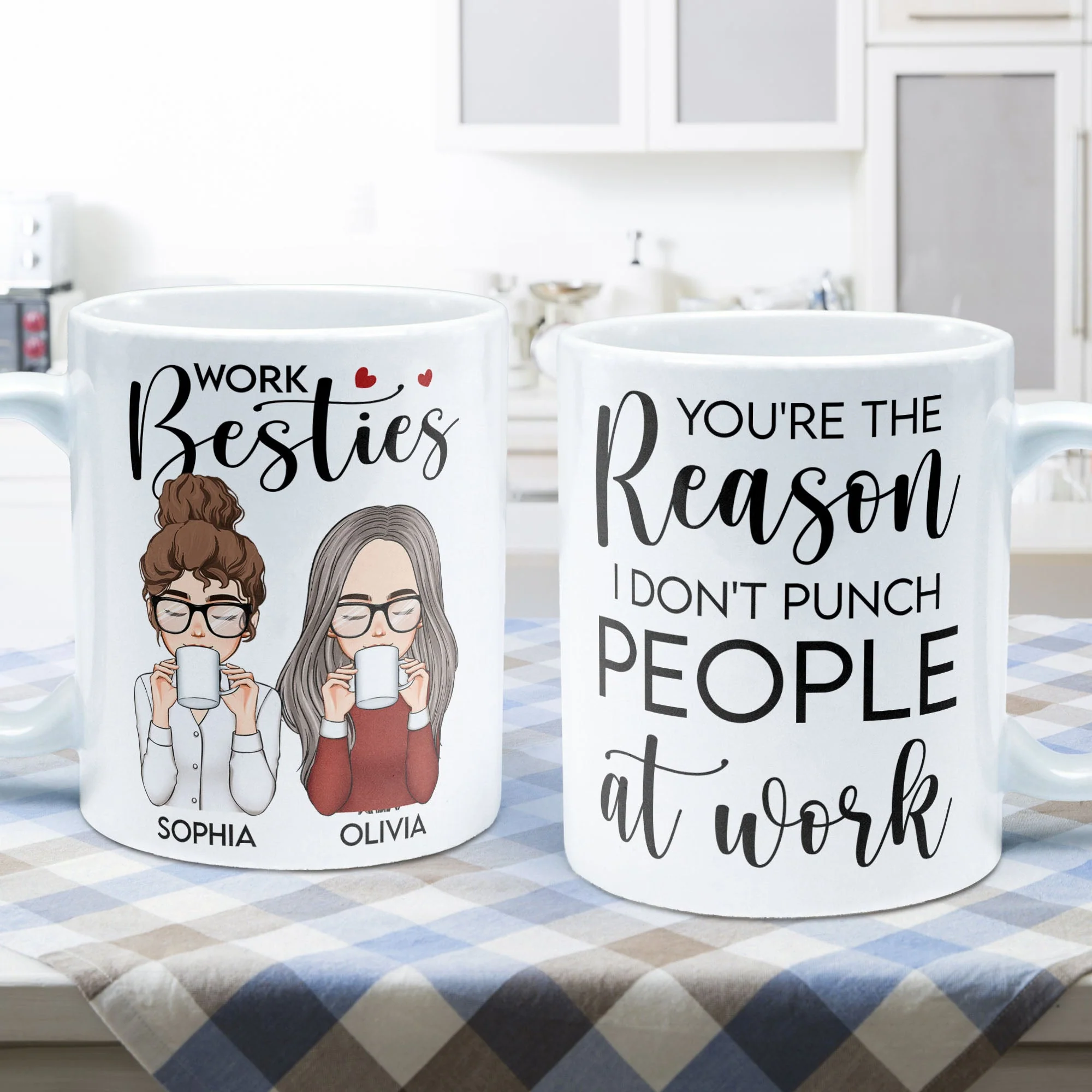 Work Besties - Personalized Mug - Image 8