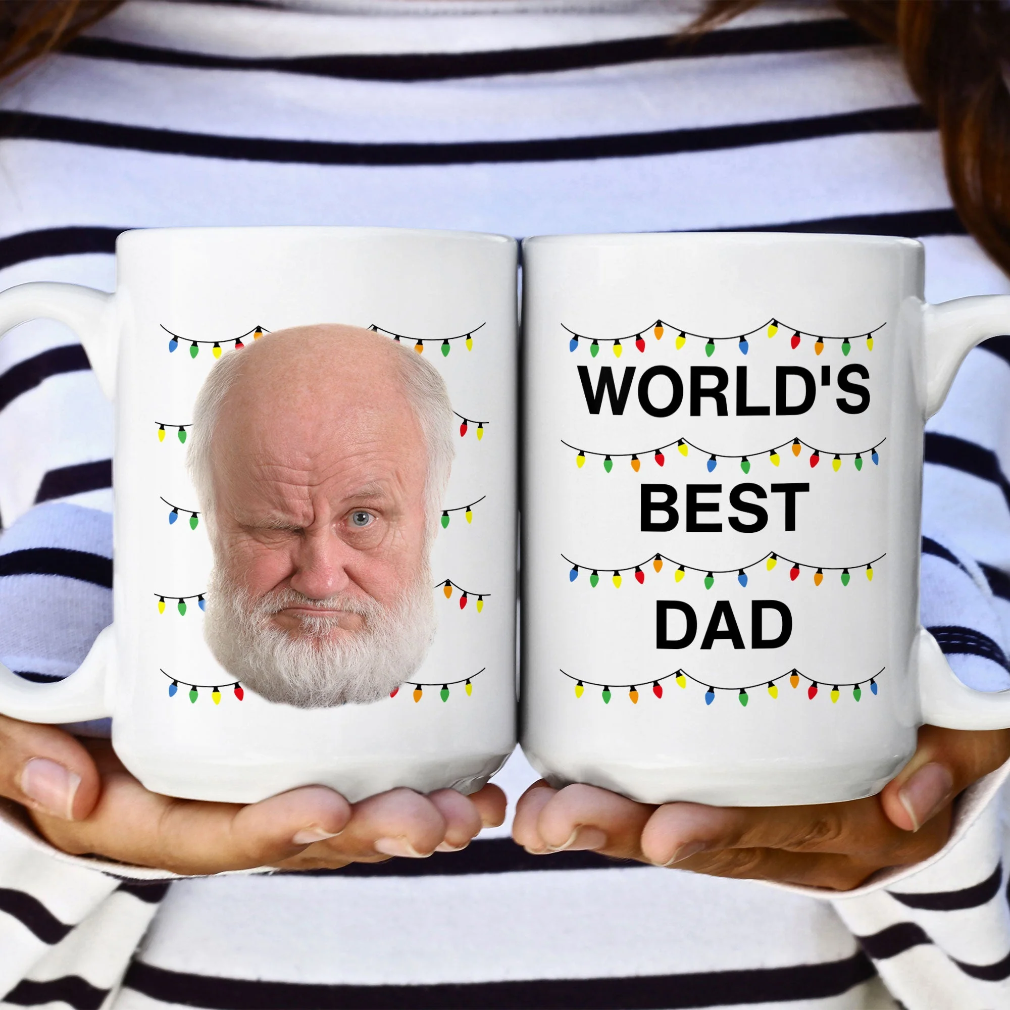 World's Best Dad Funny Custom Face - Personalized Photo Mug - Image 8